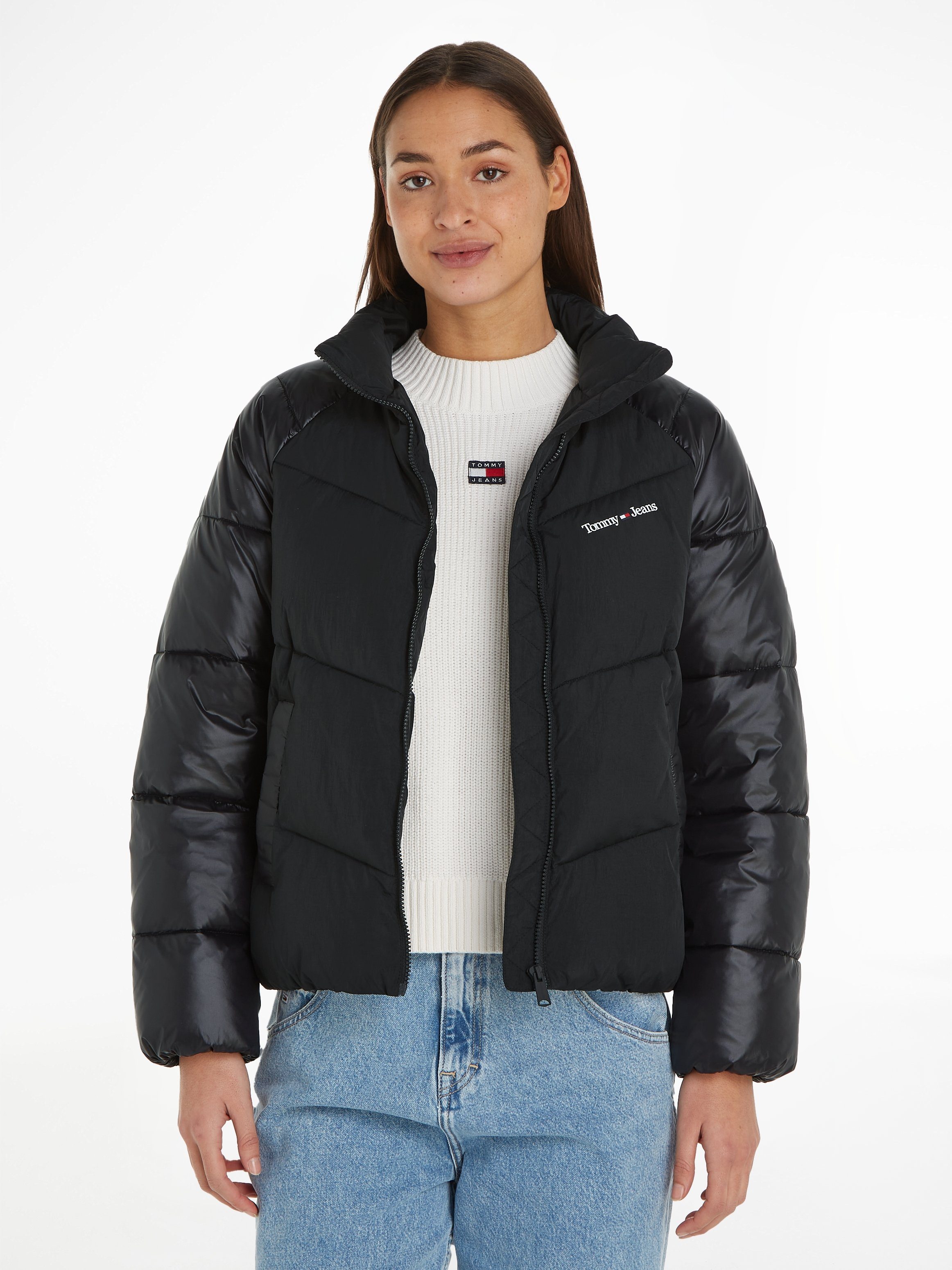 Tommy Jeans Steppjacke TJW TONAL BLOCKING PUFFER mit Tommy Jeans Markenlabel