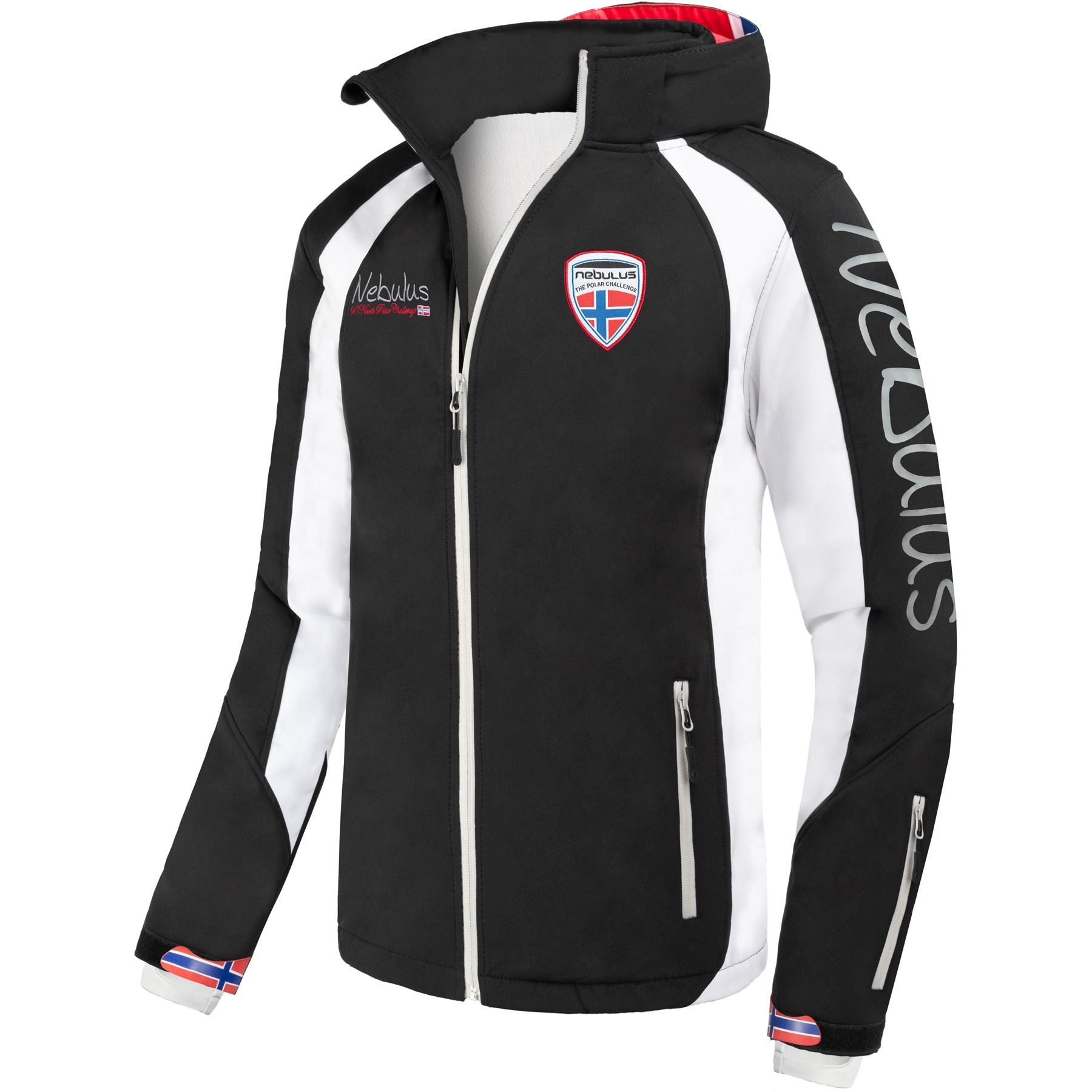 Nebulus Skijacke SCHWEDEN SKI, Q1960 - Herren, schwarz-weiß, L