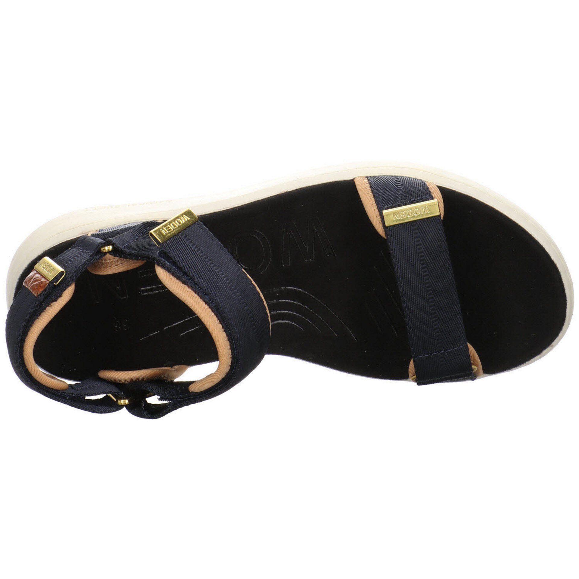 navy WODEN Riemchensandale Nubukleder Sandale Riemchensandalen dark Damen Line