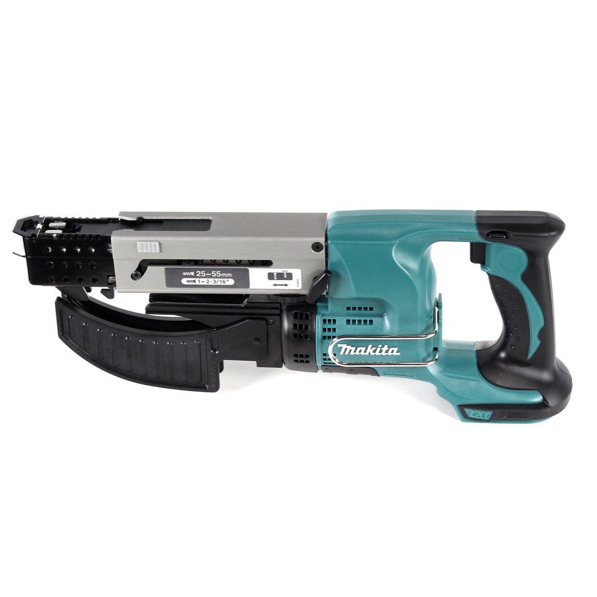 Makita Akku-Magazinschrauber DFR 550 RTJ Akku Magazinschrauber 18V 25-55mm + 2x Akku 5,0Ah