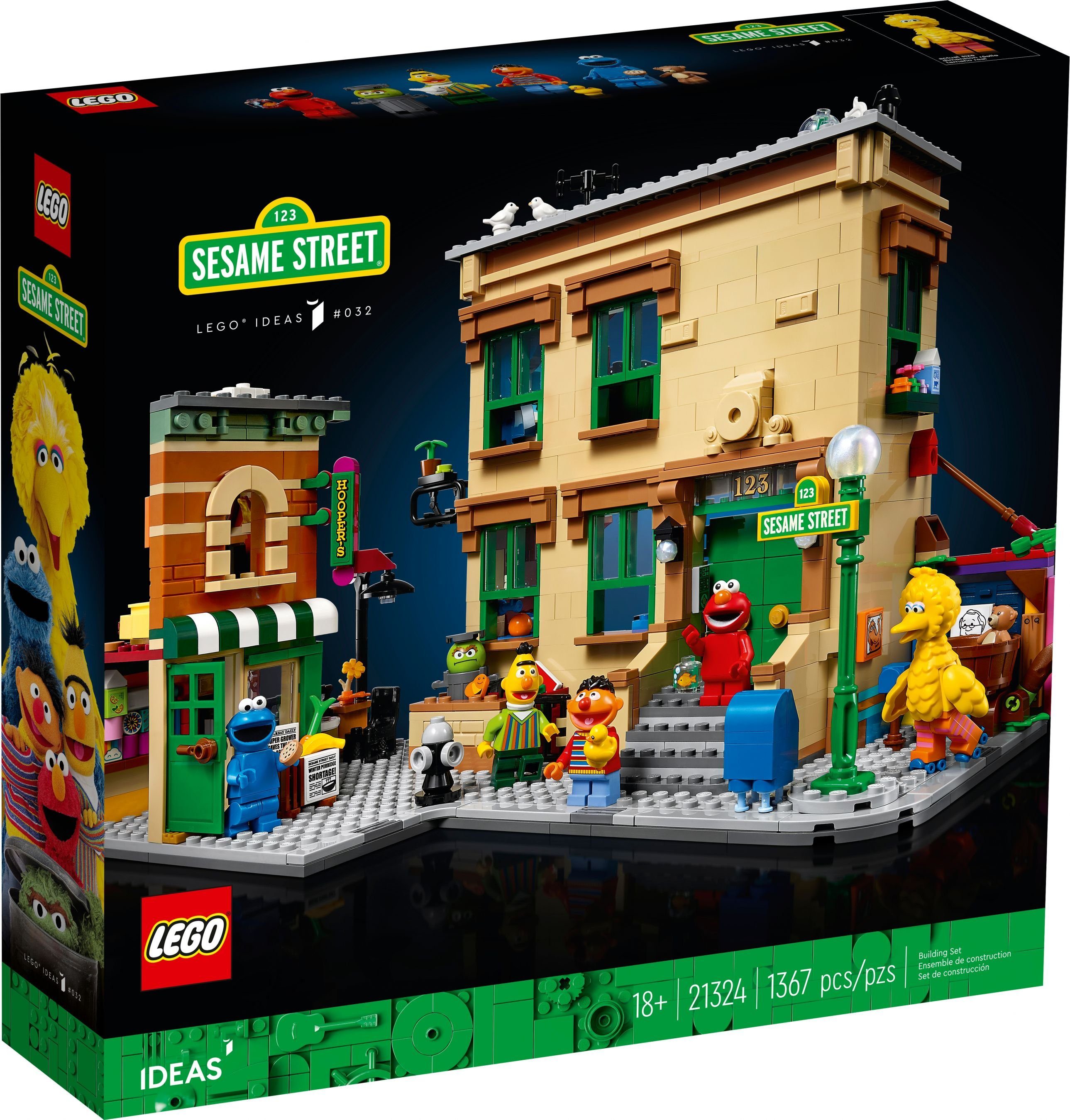 LEGO® Konstruktionsspielsteine LEGO® Ideas - 123 Sesame Street, (Set, 1367 St)