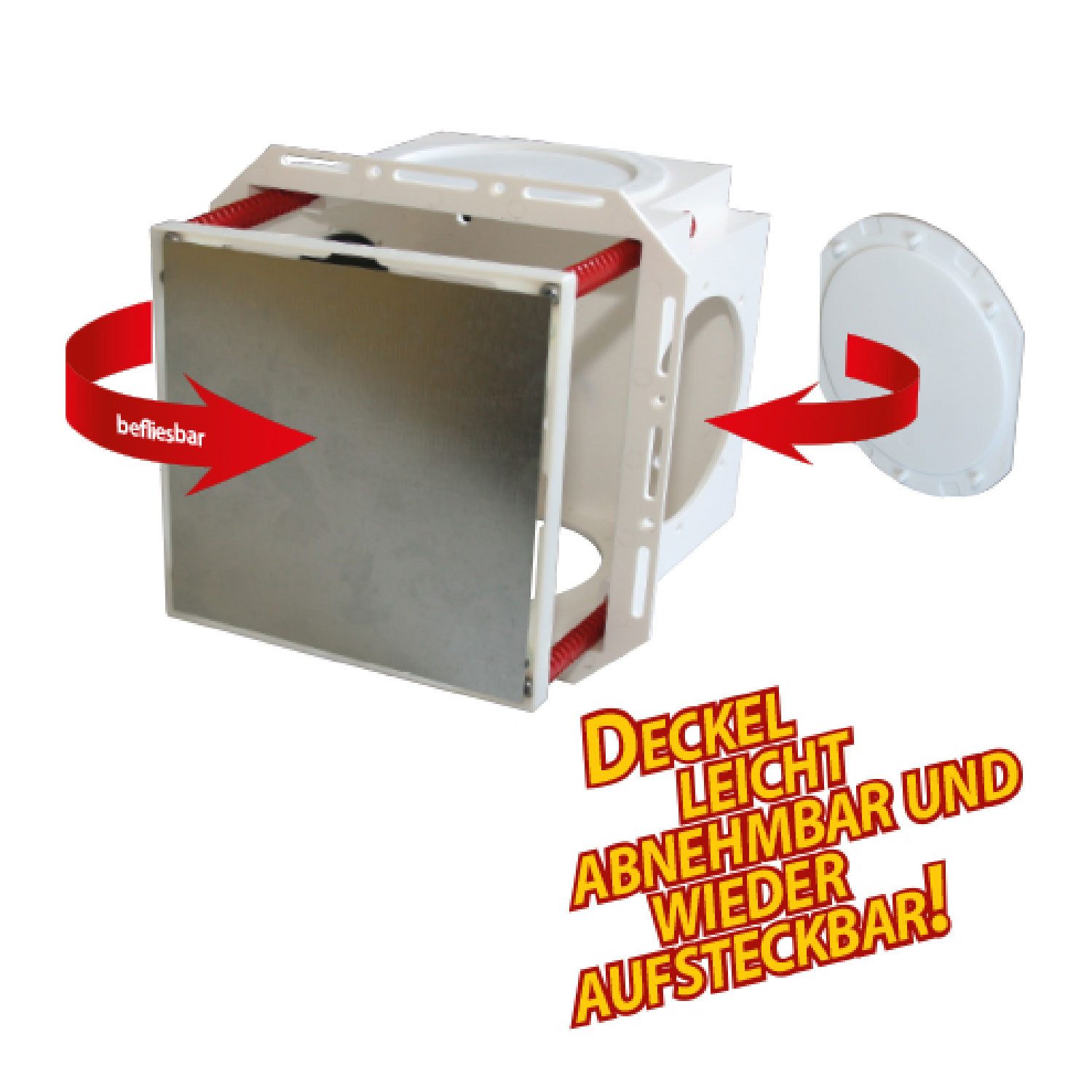 Haas Otto Ablaufrohr OHA-Kunststoff-Wandeinbaukasten klein befliesbar ohne Rohrbelüfter, 90 °