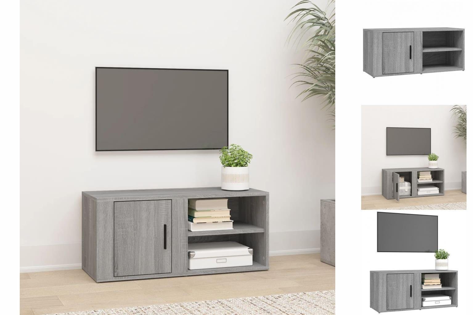 vidaXL TV-Schrank TV-Schrank Grau Sonoma 80x31,5x36 cm Holzwerkstoff TV-Lowboard Fernseh