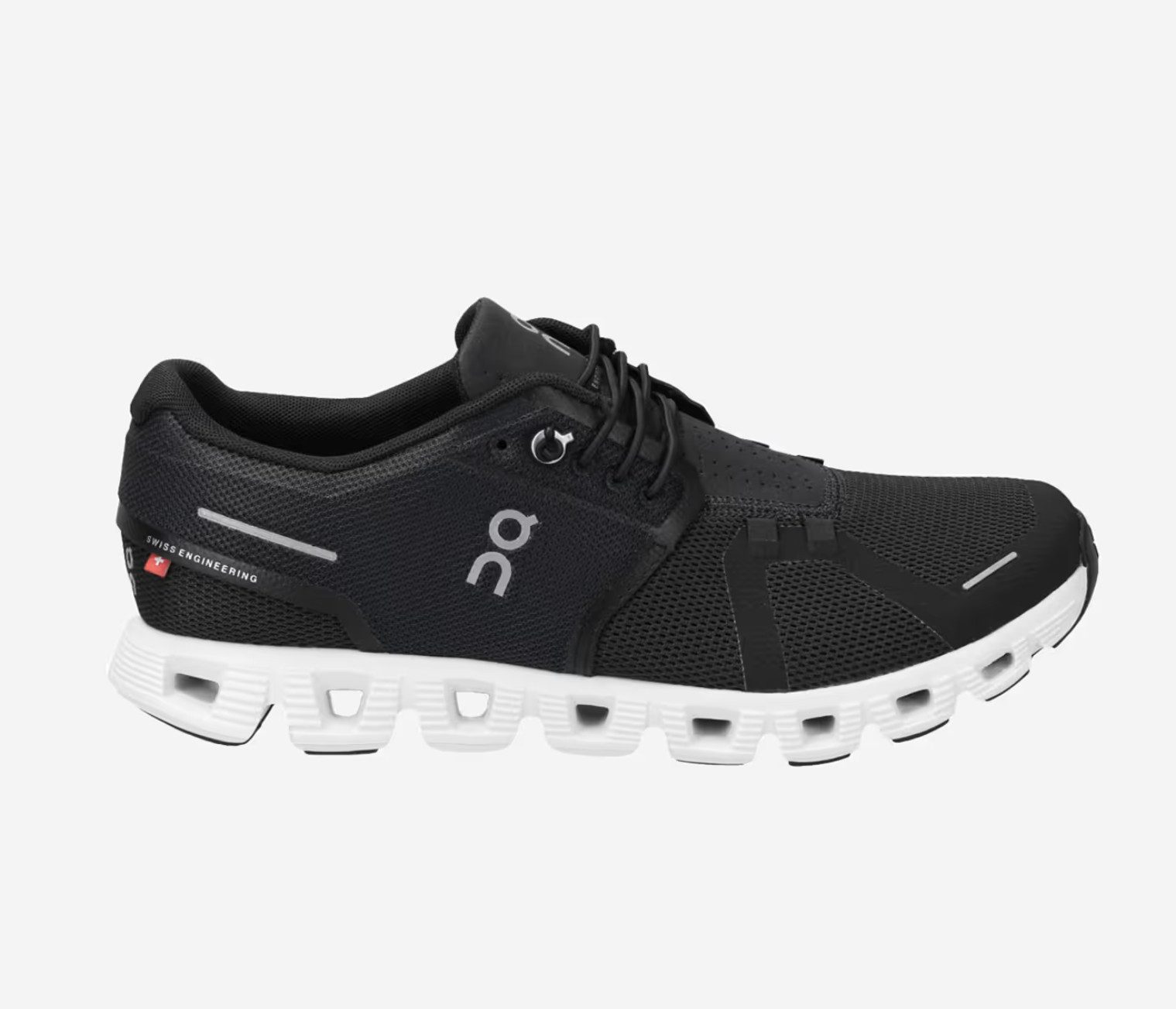 on Running Cloud 5 Black White Herren Lauf Schuhe Sneaker innovative Dämpfungstechnologie