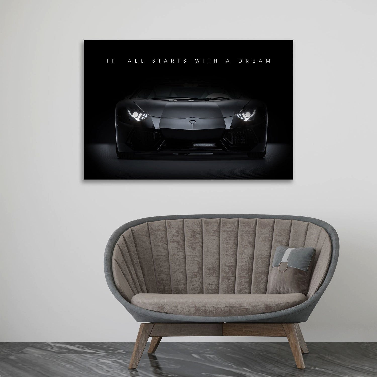 Artedinoi Leinwandbild Motivation Auto Sportwagen Wandbild Leinwandbild Kunstdruck XL Deko