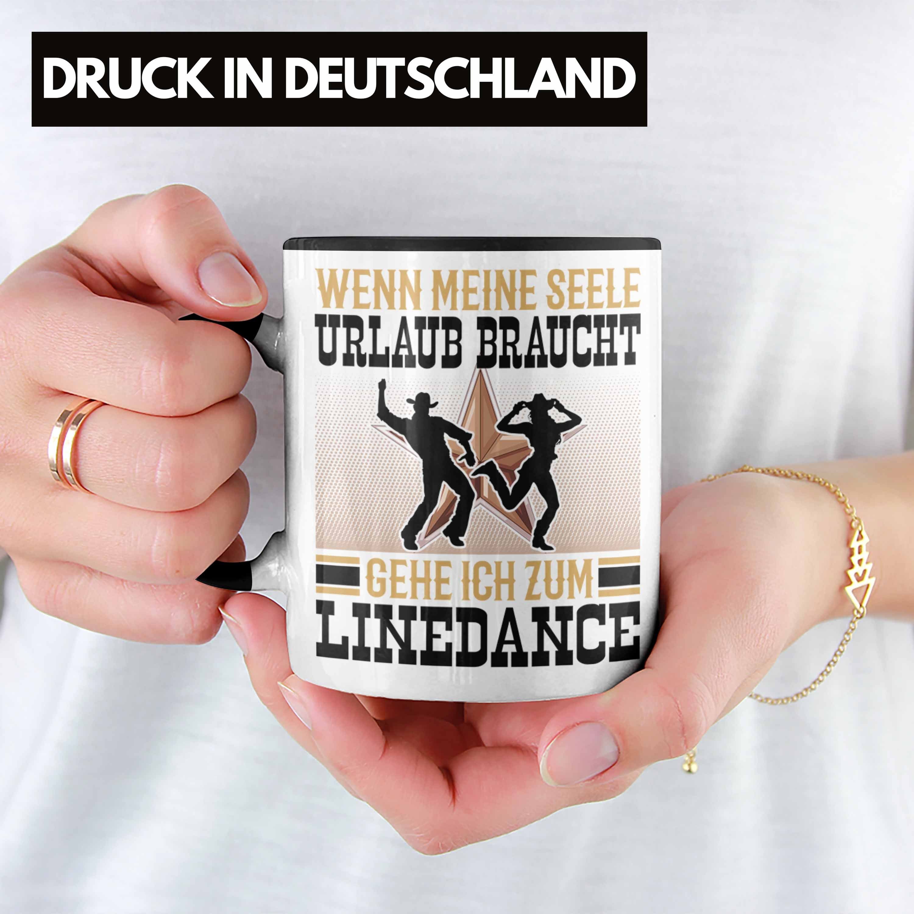 Linedance Tasse Trendation Tasse Geschenkidee Frauen Linedancerin S Wenn Meine Schwarz Geschenk