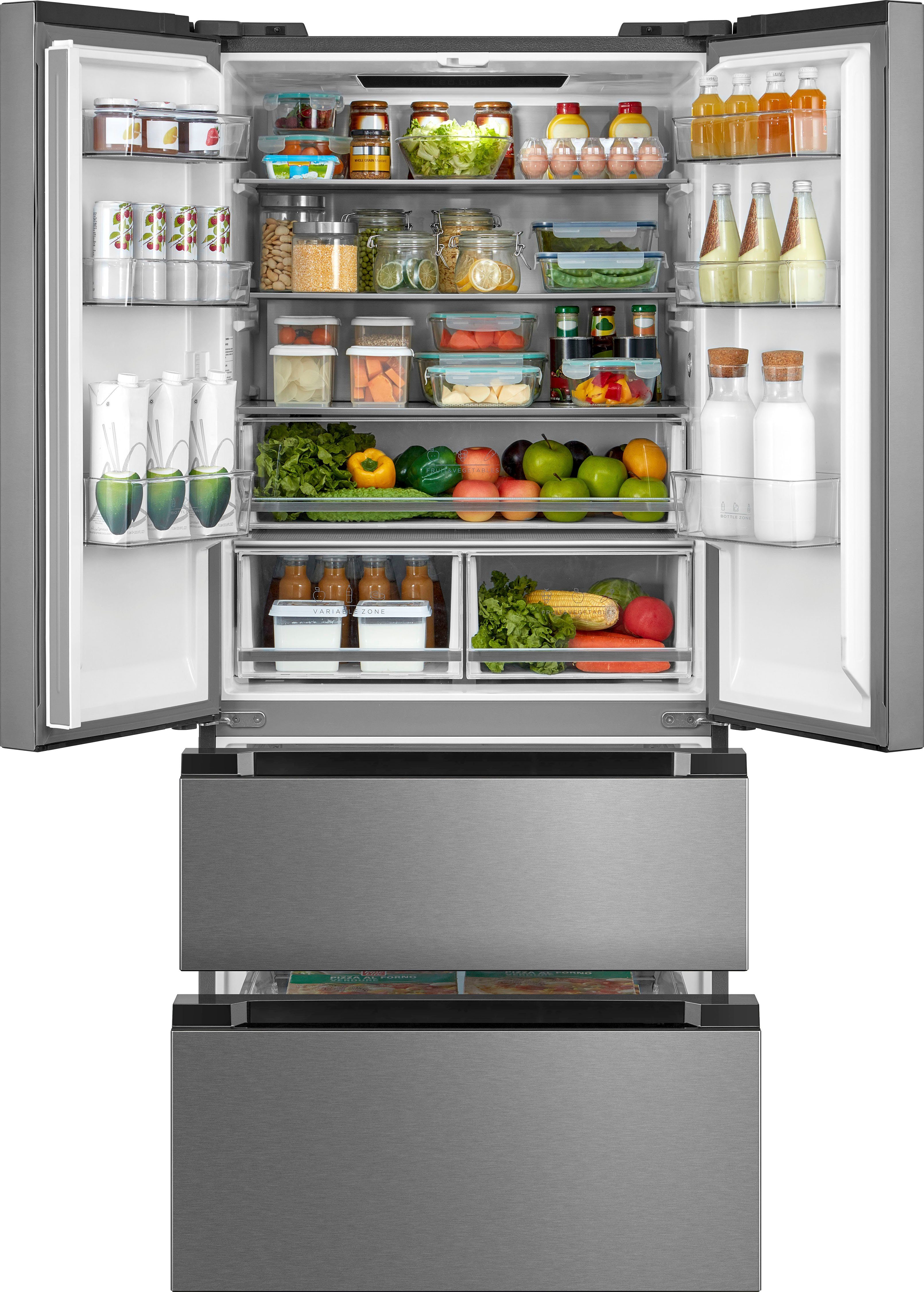 Hanseatic French Door HFD18983CI, 189,8 cm hoch, 83,3 cm breit, NoFrost, Schnellkühl-/Gefrierfunktion, Display, Türalarm