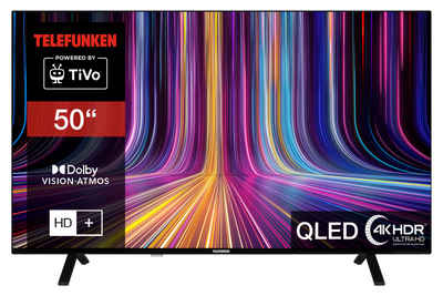 Telefunken QU50TO750S QLED-Fernseher (126 cm/50 Zoll, 4K Ultra HD, TiVo Smart TV, TiVo Smart TV, HDR Dolby Vision, Dolby Atmos, HD+, Triple-Tuner)