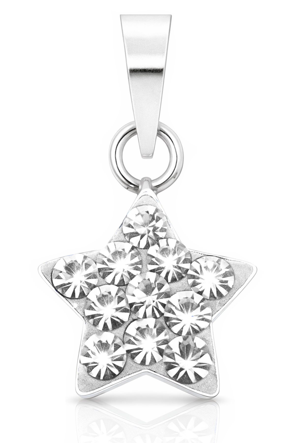 Kettenanhänger Anhänger Stern mit Premium Kristallen - 925 Sterling Silber