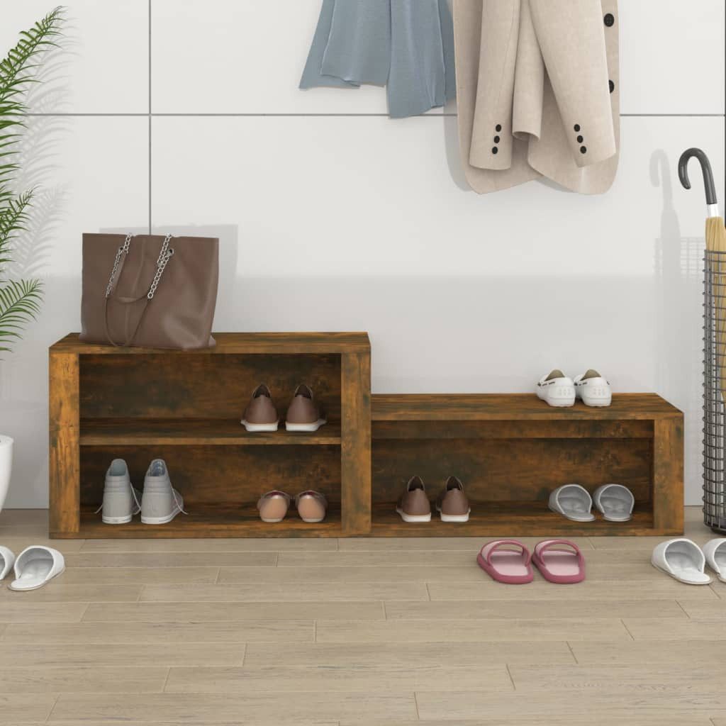 vidaXL Schuhschrank NA Schuhschrank Räuchereiche 150x35x45 cm Spanplatte