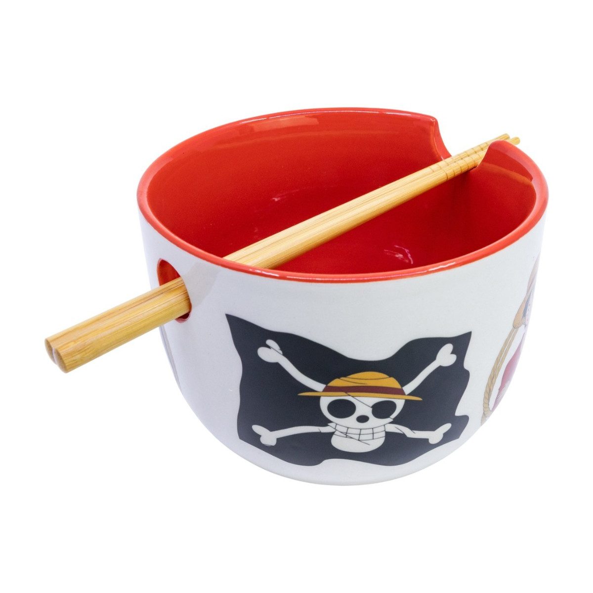 One Piece Schüssel Ramen Schüssel 2515 ml mit Stäbchen Geschenkbox, Keramik
