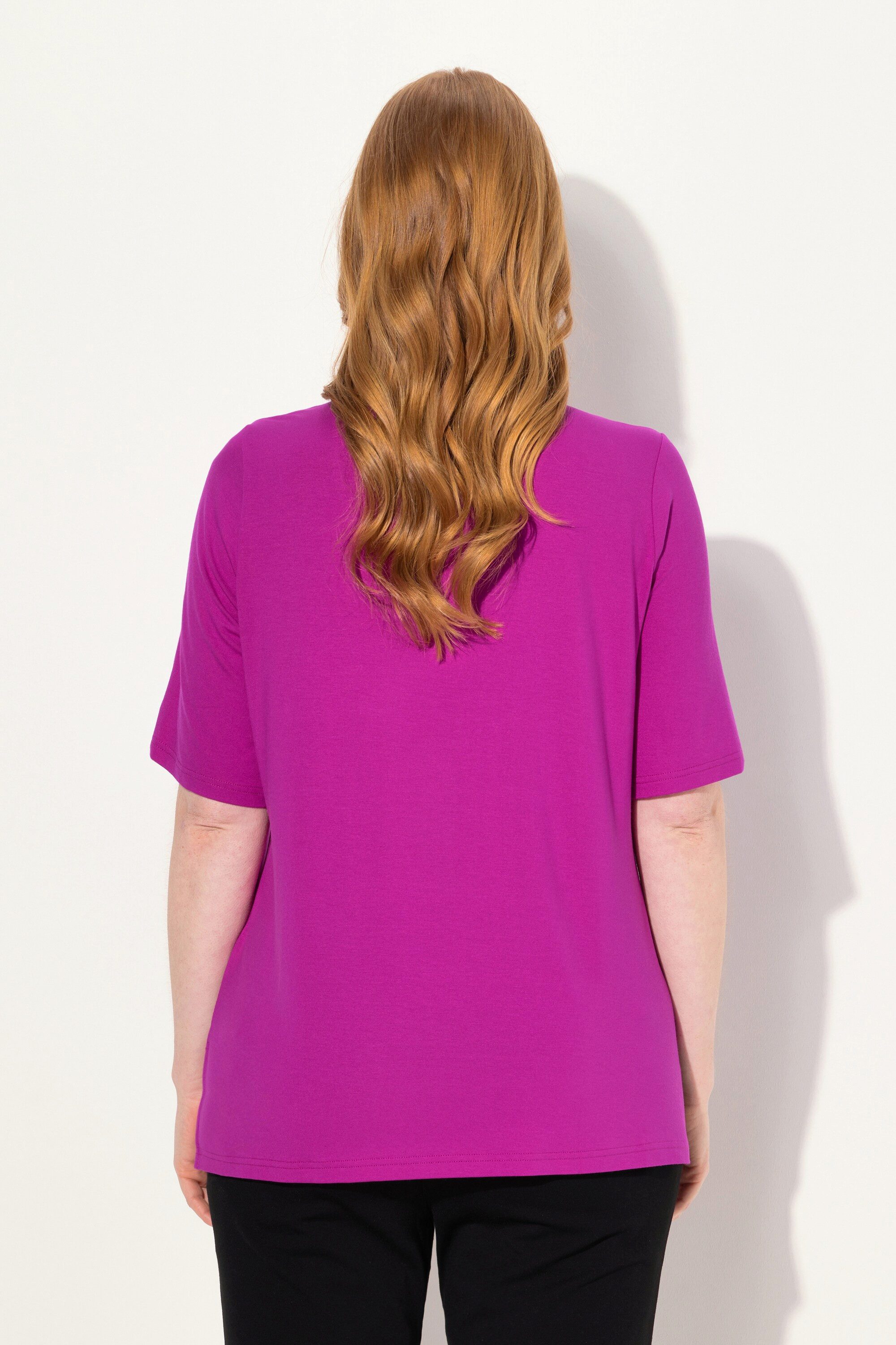 Ulla Popken T-Shirt Shirt 1/2 Arm Doublelayer