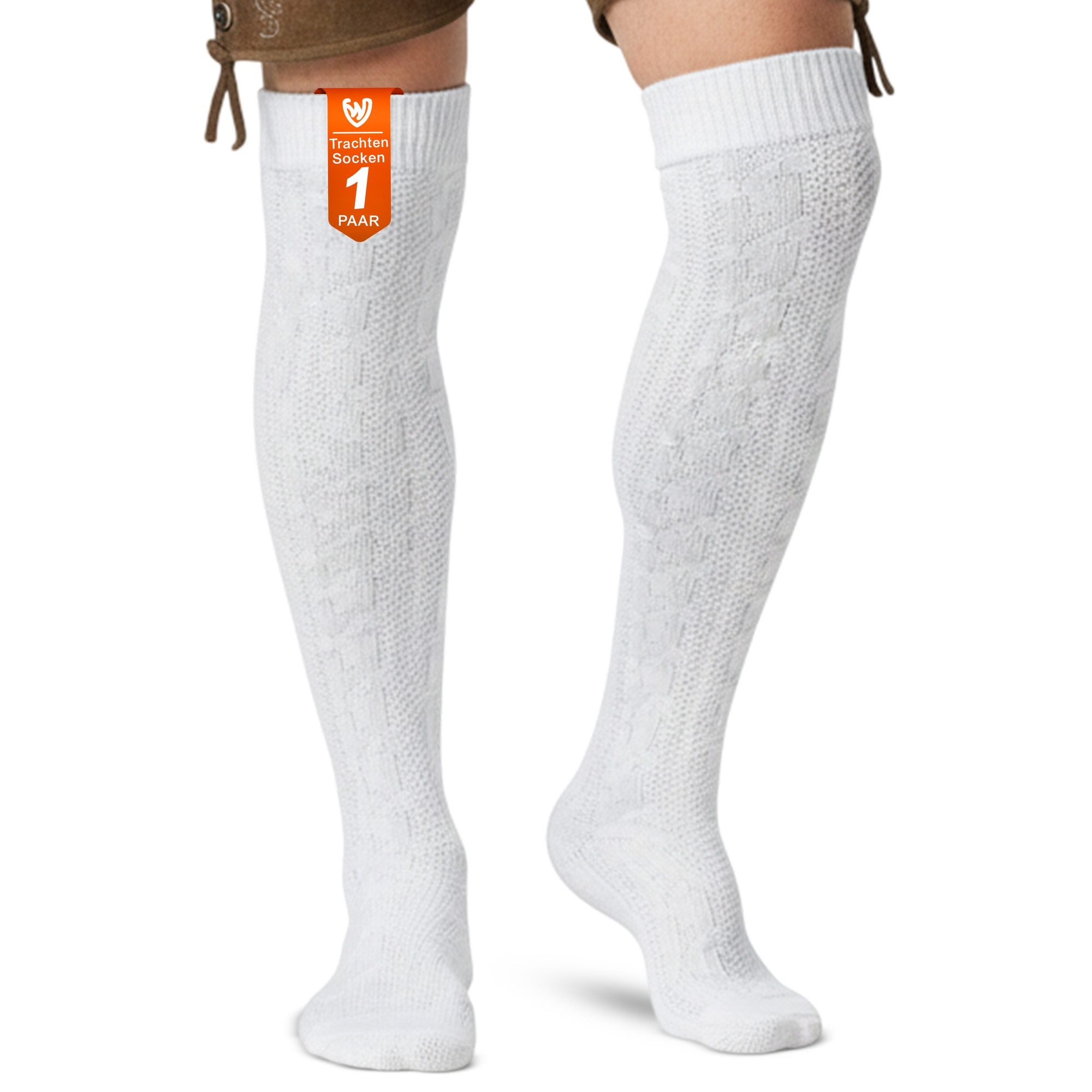 German Wear Trachtensocken GW250- 1xPaar AMZ Lange Trachtensocken Strümpfe Socken 70cm