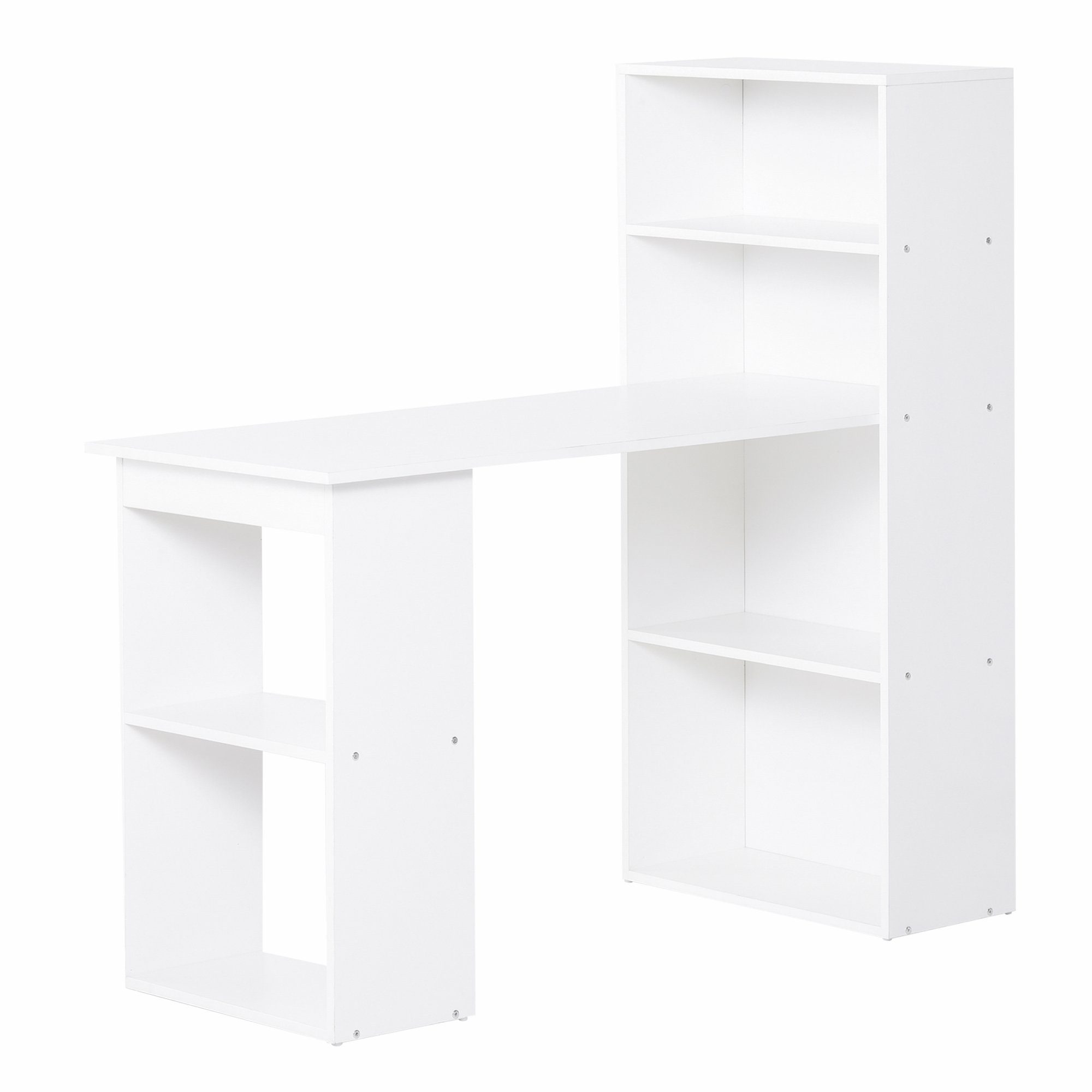 HOMCOM Schreibtisch Küchentisch mit Regal Computertisch günstig online kaufen