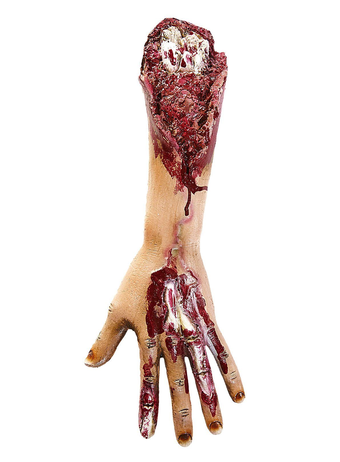 Widdmann Kostüm Abgerissener Zombie Arm - Horror Halloween deko, Makabere Horror Deko für Deine Halloween Party