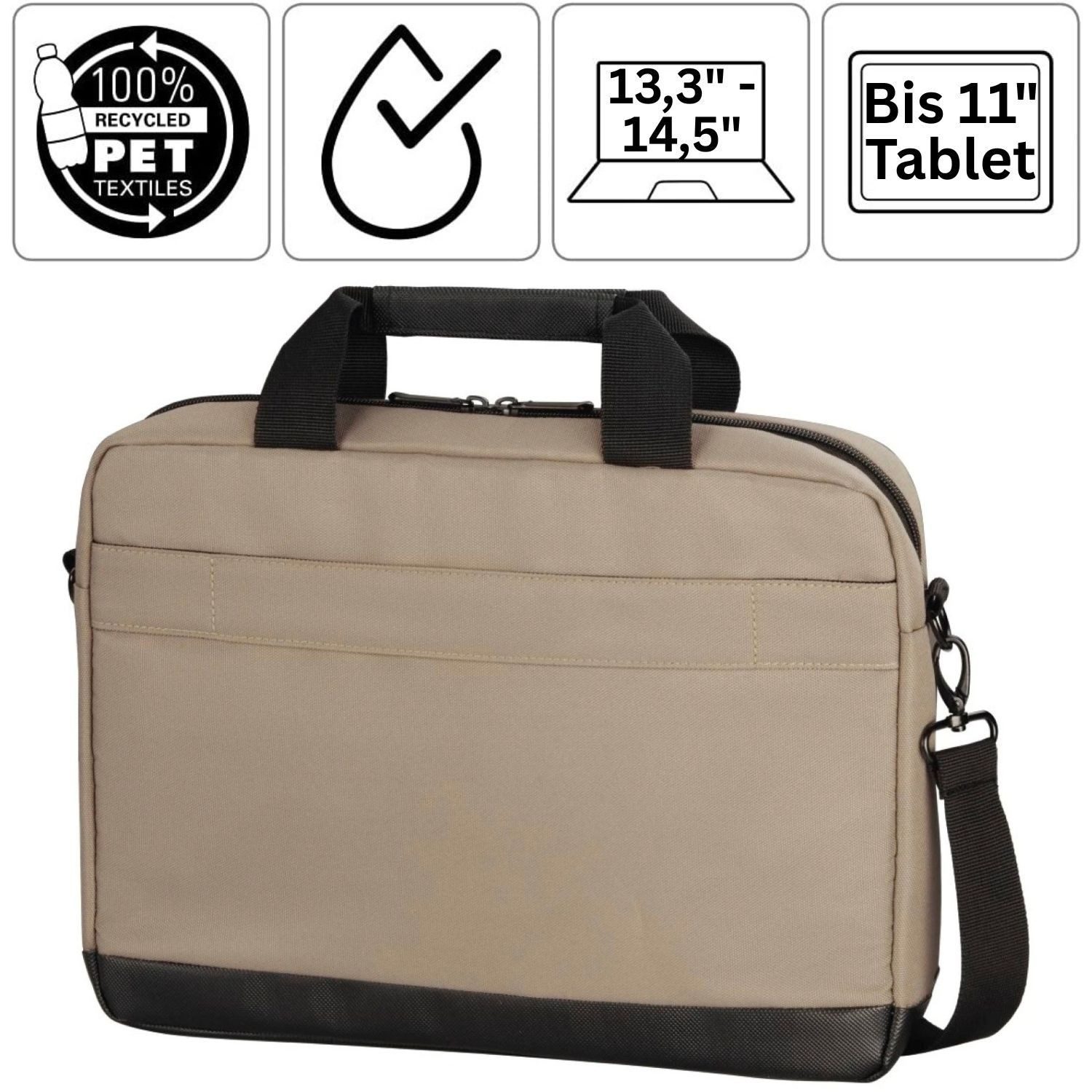 Hama Laptoptasche Notebook-Tasche Schutz-Hülle 13,3" bis 14,5" Terra (Notebook-Tasche), Cover Laptop-Case für 13" 13,3" 13,5" 14" 14,1" 14,2" 14,5" Zoll