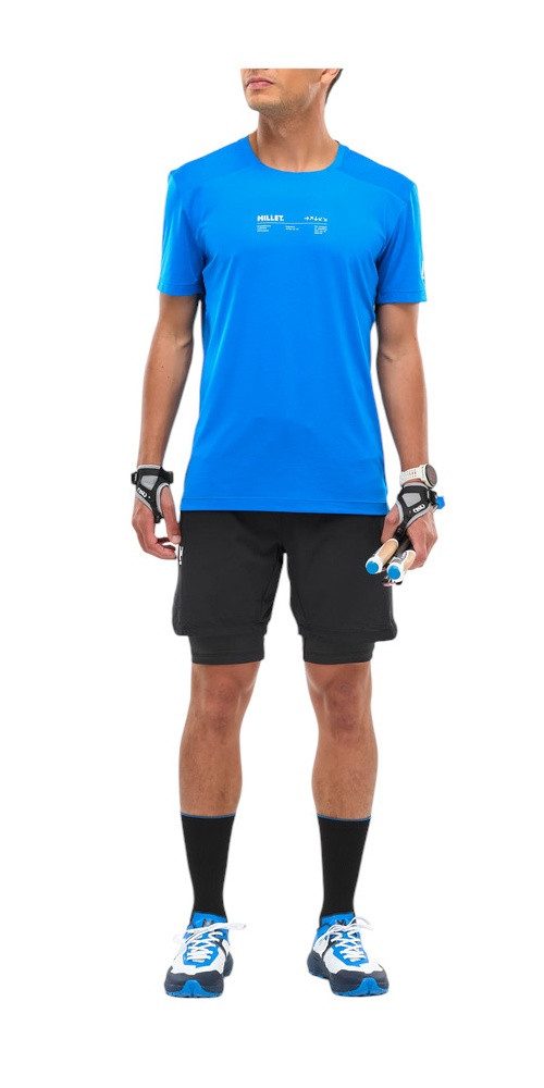Millet Laufhose Intense 2in1 Short (schnelltrocknend, eingehängte Innenhose) kurz