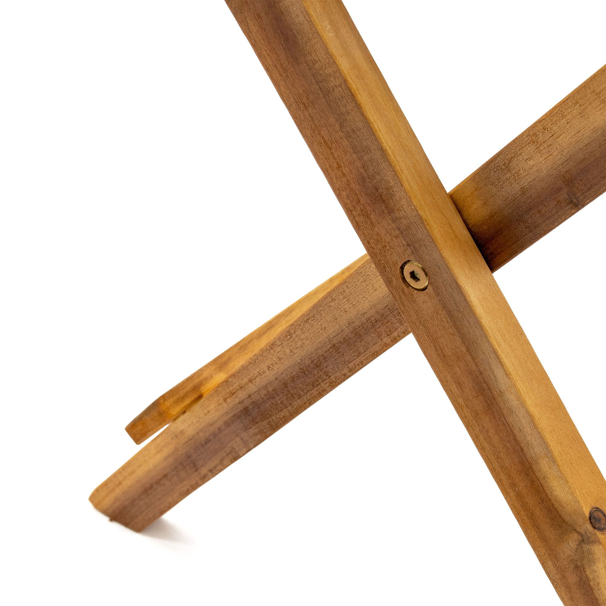Spetebo Gartentisch Akazien Gartentisch geölt - 50cm - Holz Klapptisch (Stück, 1-St., Klapptisch), Klappbarer Beistelltisch für Balkon Terrasse und Garten – Bild 5 von 5