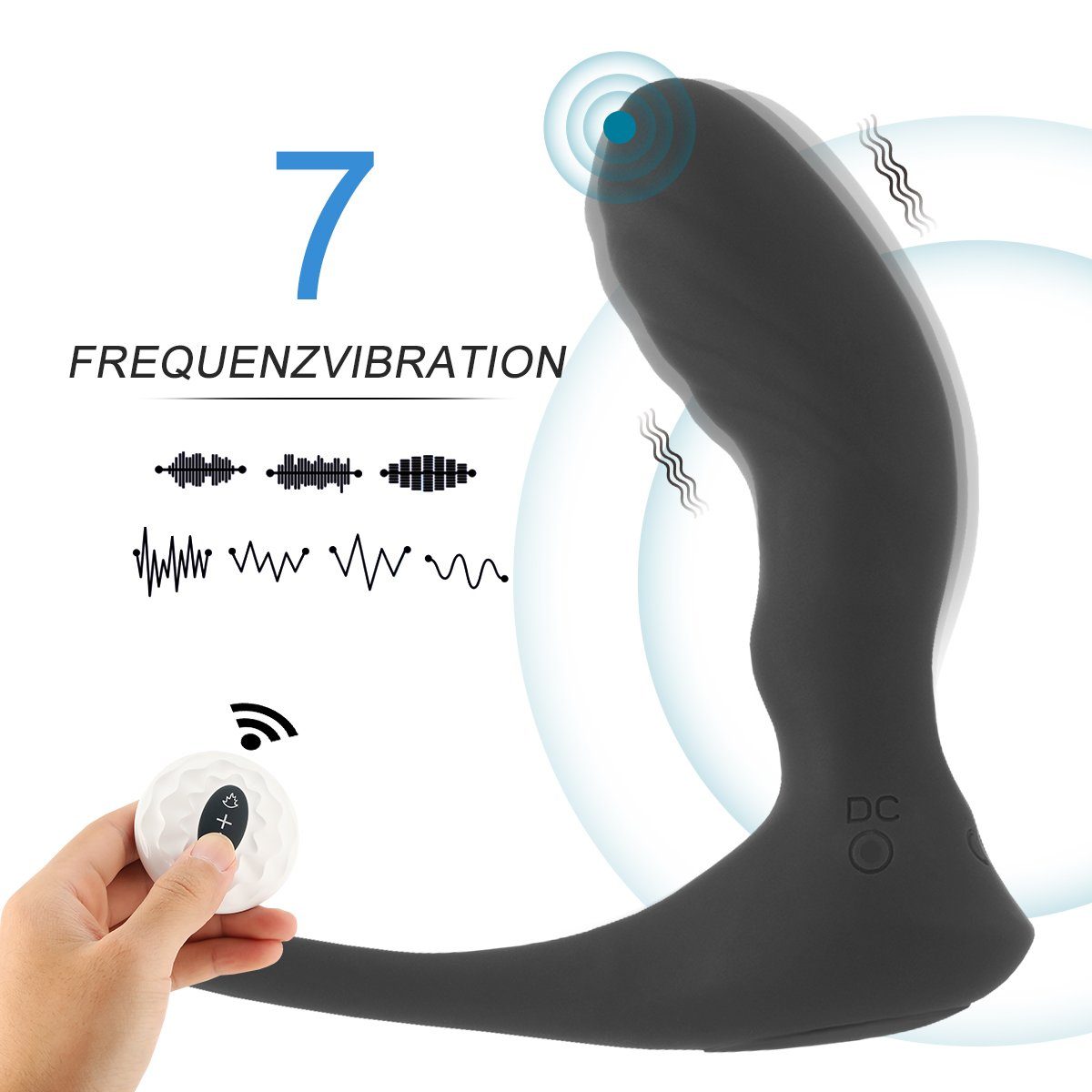 Vibrationsmodi Prostata LETGOSPT 7 Analvibrator und, Massagegerät mit Penisring