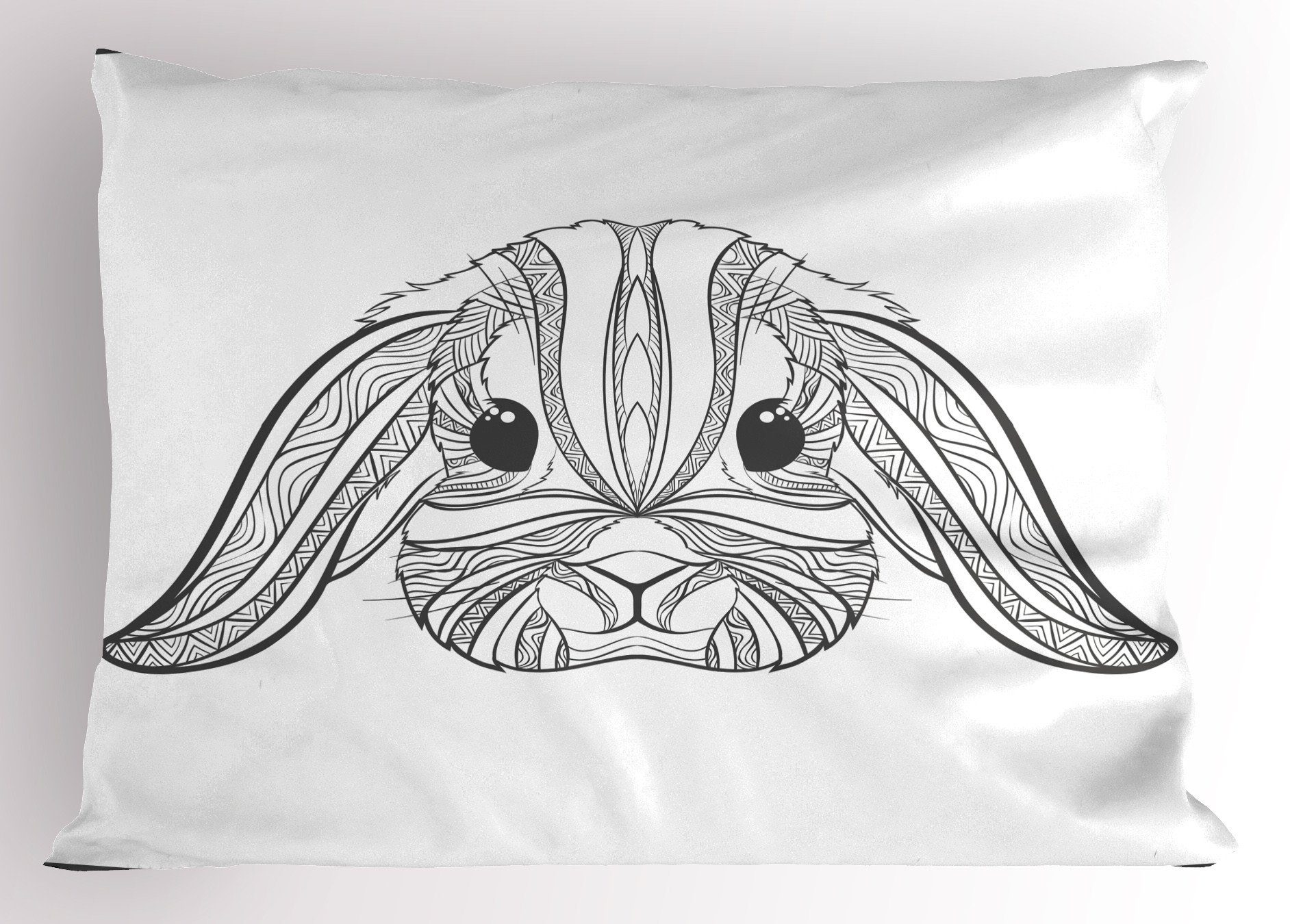 Kissenbezüge Hare Hase Size (1 Stück), King Kissenbezug, Boho Gedruckter Abakuhaus Dekorativer Art Standard