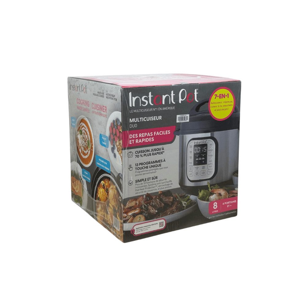 Instant Pot Schongarer INSTANT POT Duo 7in1 Multikocher Schongarer 8L, 1200 W, 8L Fassungsvermögen, 7in1, spart bis zu 70% Energie