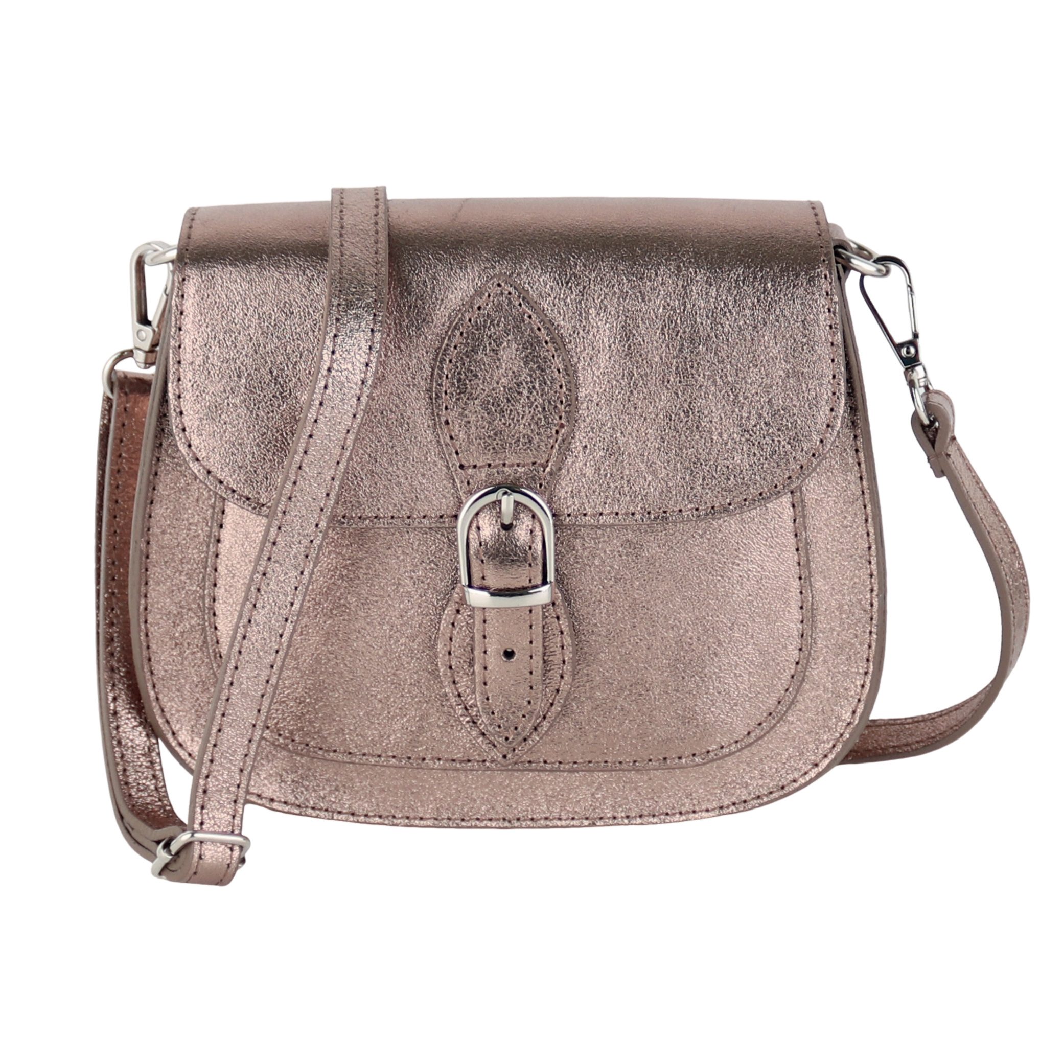 Umhängetasche Kleine Schultertasche aus Echtleder, Made in Italy