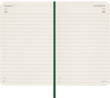 MOLESKINE Buchkalender, 12 Monate Tageskalender 2024, A6, 1 Tag = 1 Seite, Weicher Einband