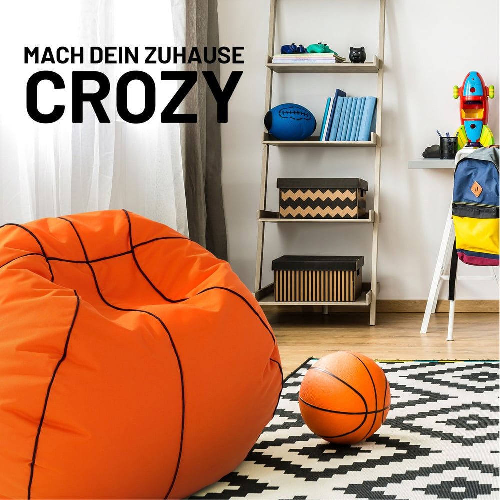 Lumaland Sitzsack Luxury Basketball Sitzkissen, Bodenkissen gaming Bean Bag waschbar robust 370l & 170l – Bild 3 von 5