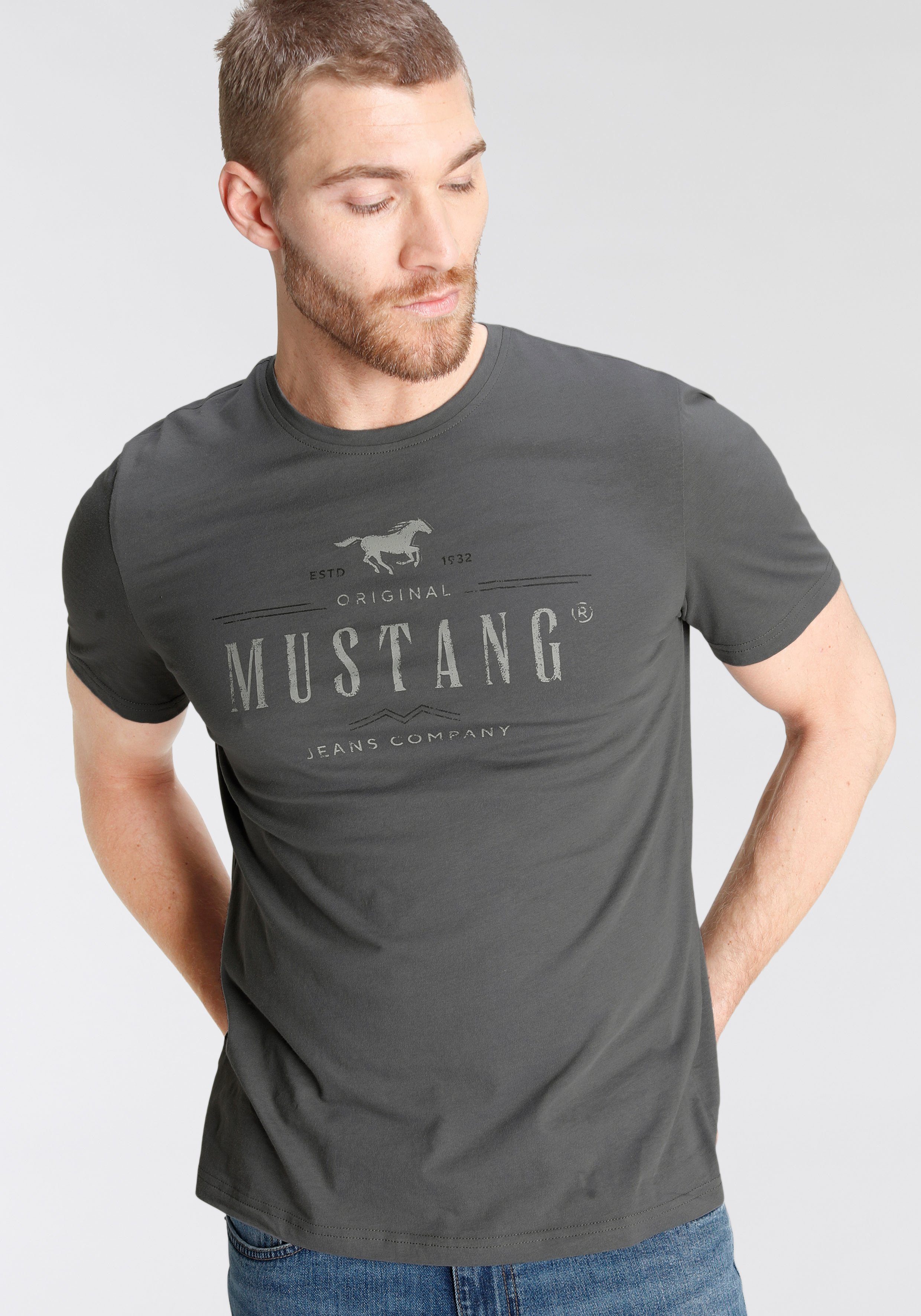 MUSTANG T-Shirt Alex castlerock | T-Shirts