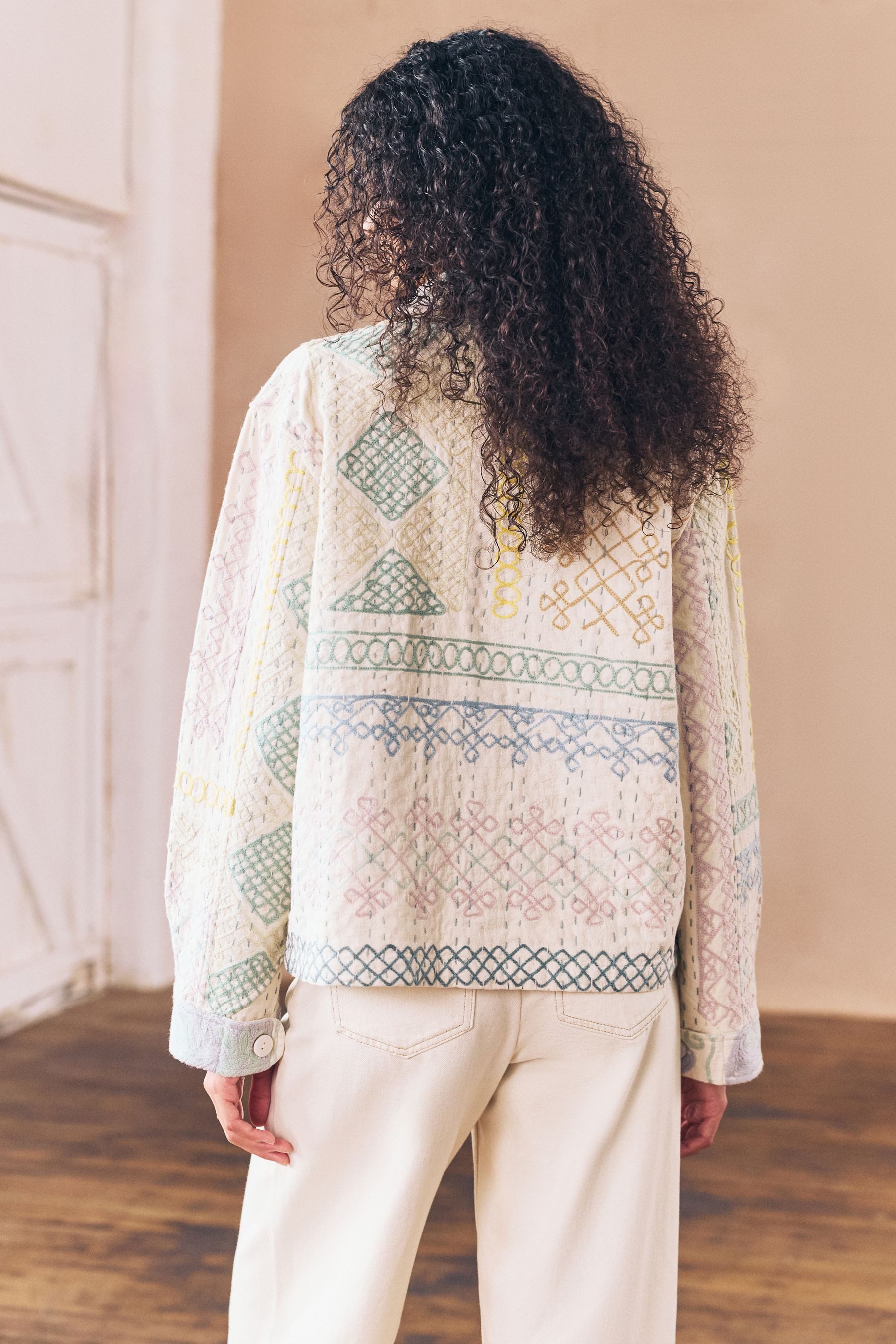 Next Hemdjacke Bestickte Baumwolljacke (1-St) günstig online kaufen