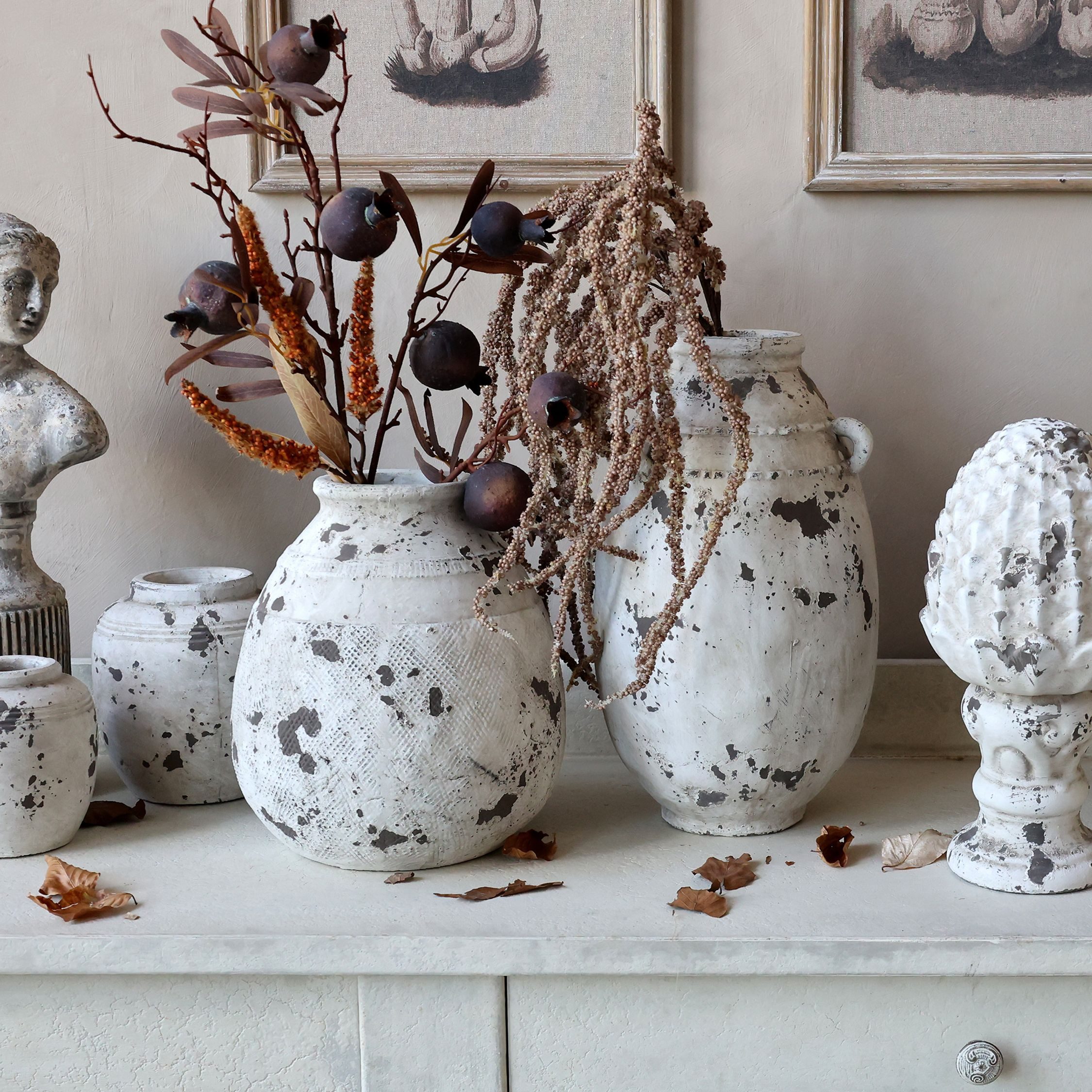 Annimuck Dekovase Chic Antique Frejus Vase creme antik H26,5 D24 cm bauchig günstig online kaufen