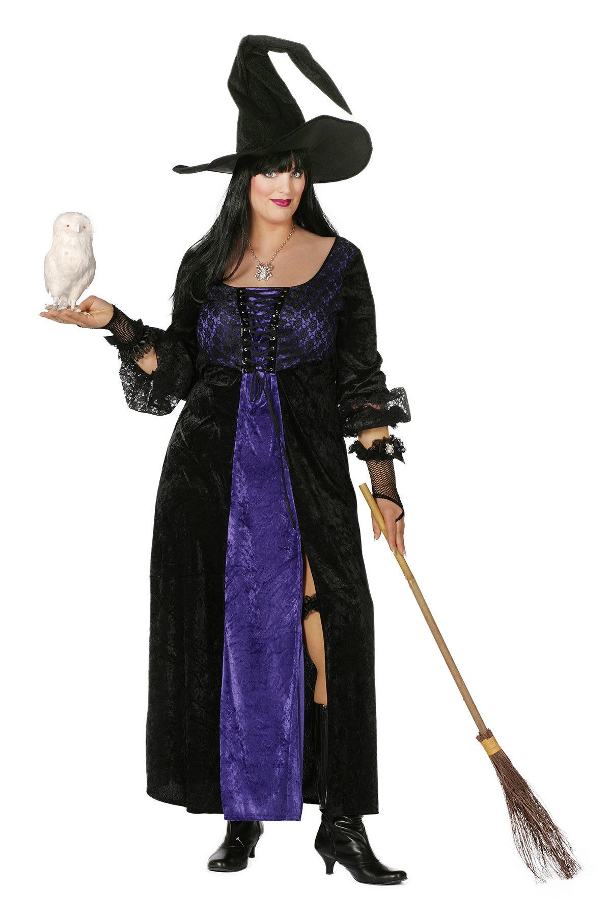 Wilbers Hexen-Kostüm Karneval Hexenkostüm Damen Hexen Zauberin Halloween Dunkle Magie