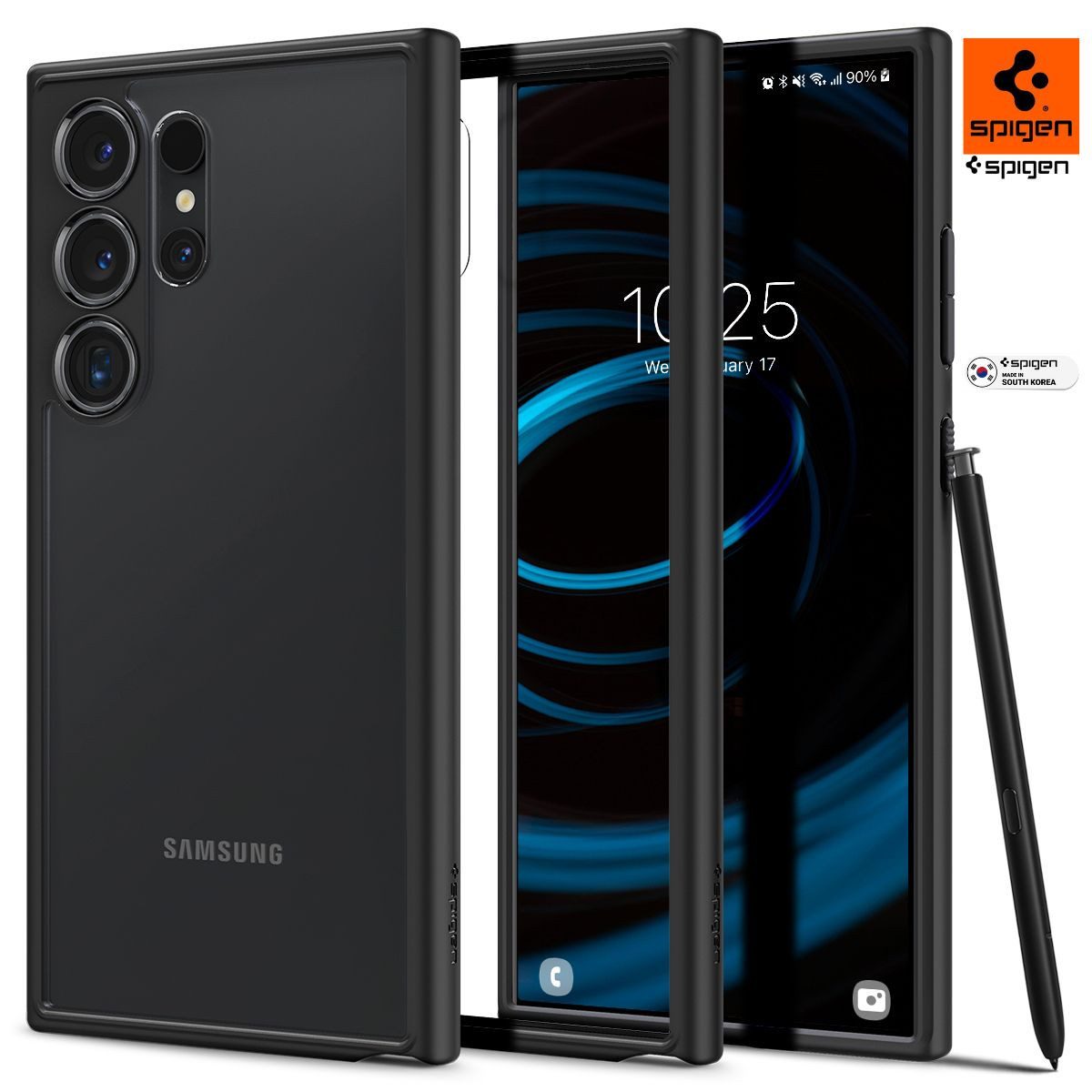 Spigen Handyhülle Handyhülle für Samsung Galaxy s24 Ultra Schutzhülle Hülle 6,8 Zoll, Air Cushion Technology, Stoßabsorbierend, Kabelloses Laden