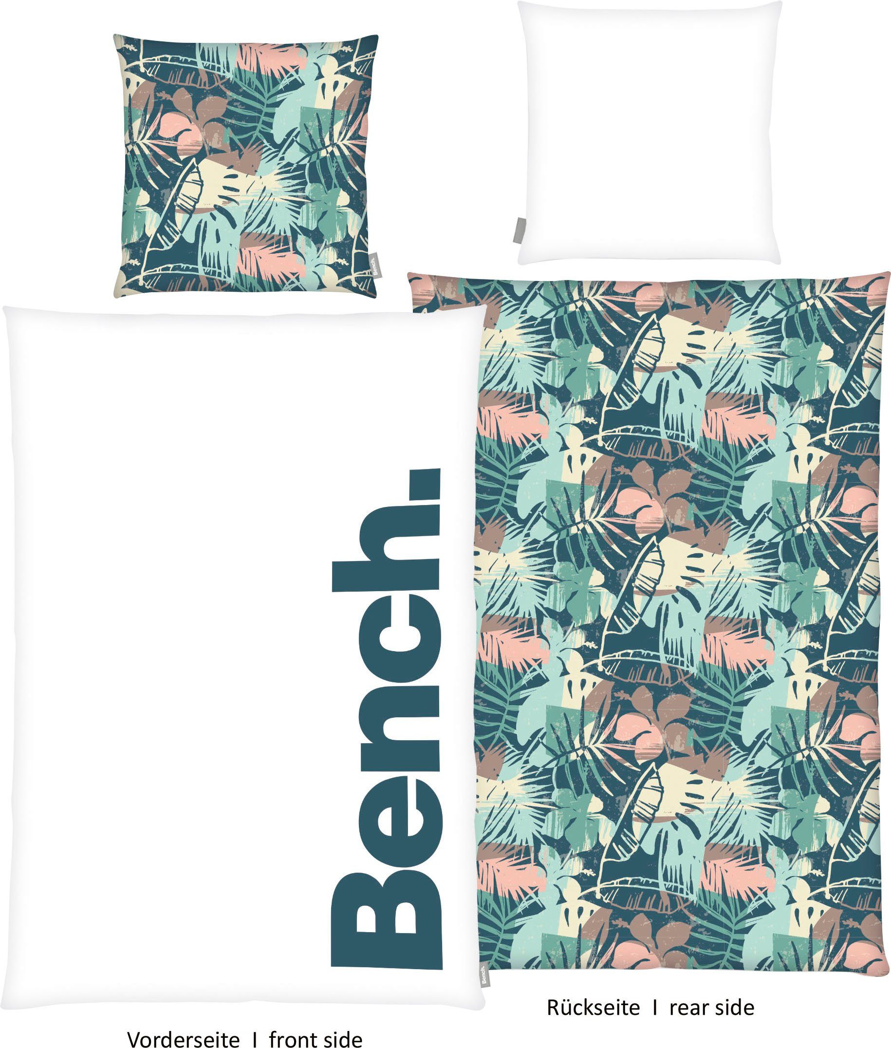 Bench. Wendebettwäsche Bench, Renforcé, mit Schriftzug günstig online kaufen