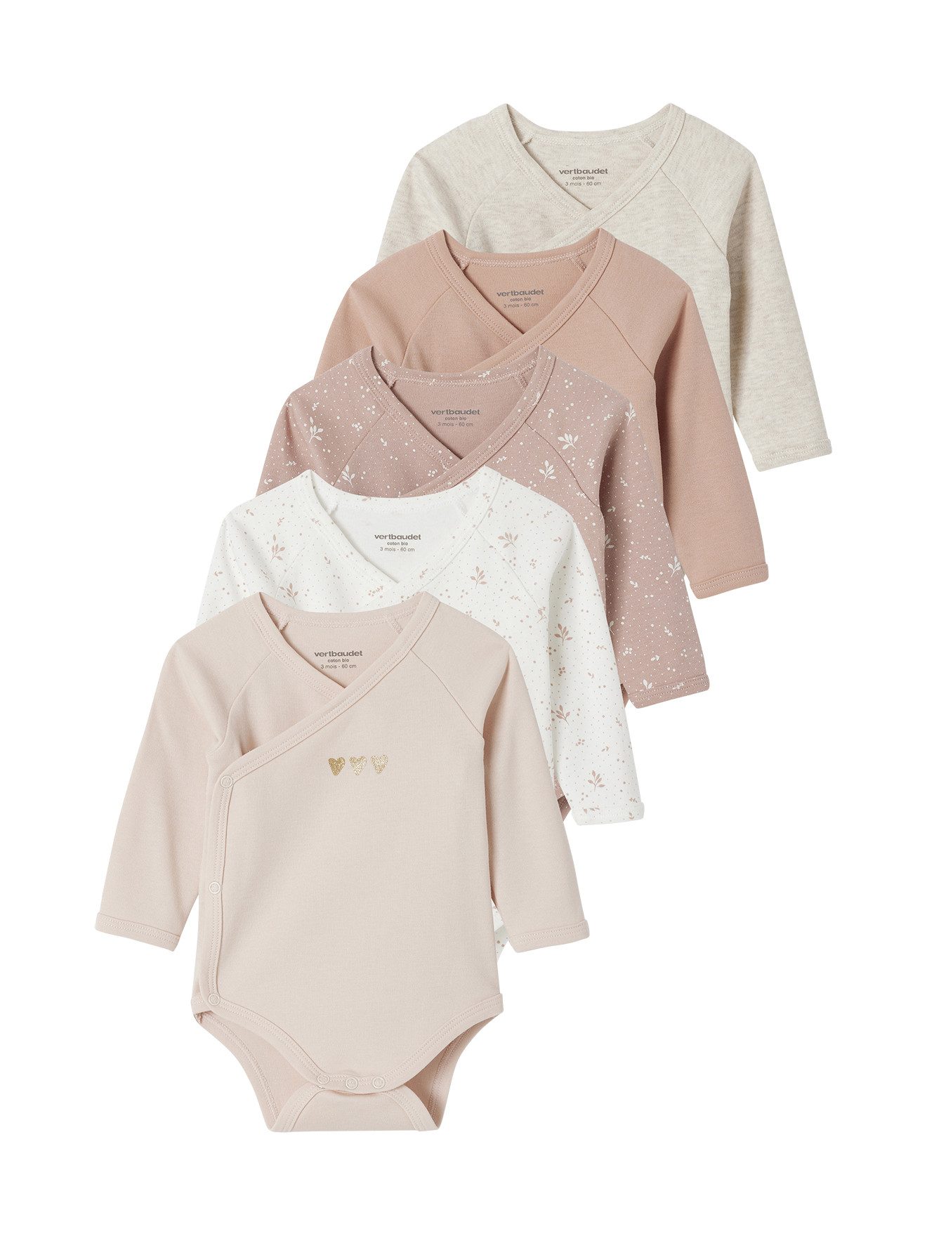 Body Baby Langarm-Bodys mit Herzen, Bio-Baumwolle