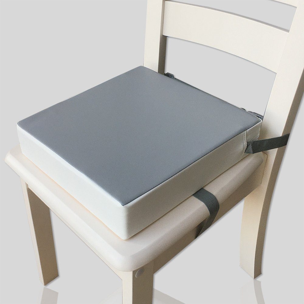 quadratisch Stuhlkissen Stuhl-Sitzkissen 32*32*8cm FELIXLEO Weiß Grau Sitzmatte und