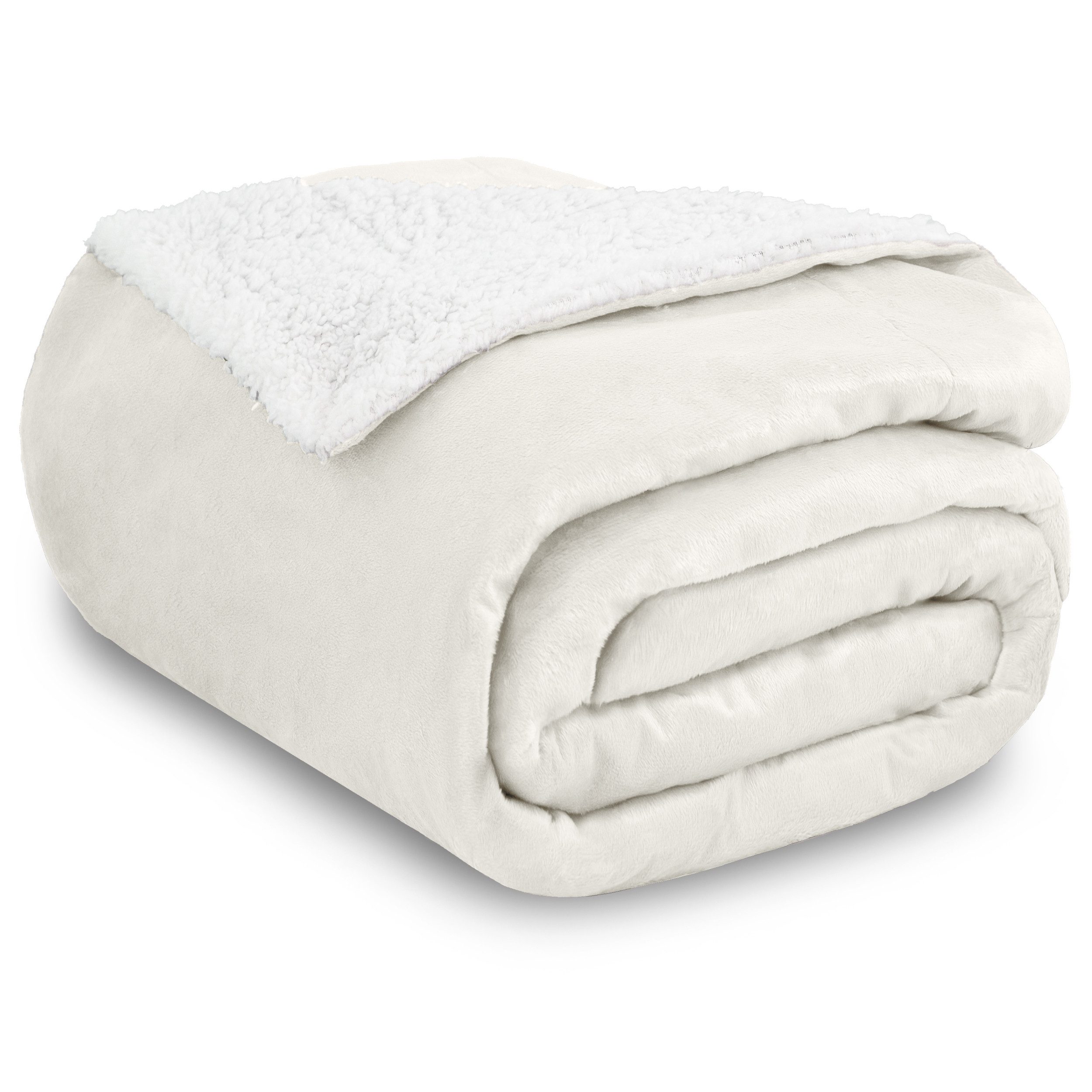 Wohndecke in Lammfell-Optik Kuscheldecke weich & flauschig - Sherpa Fleecedecke, Gräfenstayn, Warme Wolldecke & Sofaüberwurf Tagesdecke für Couch & Sofa