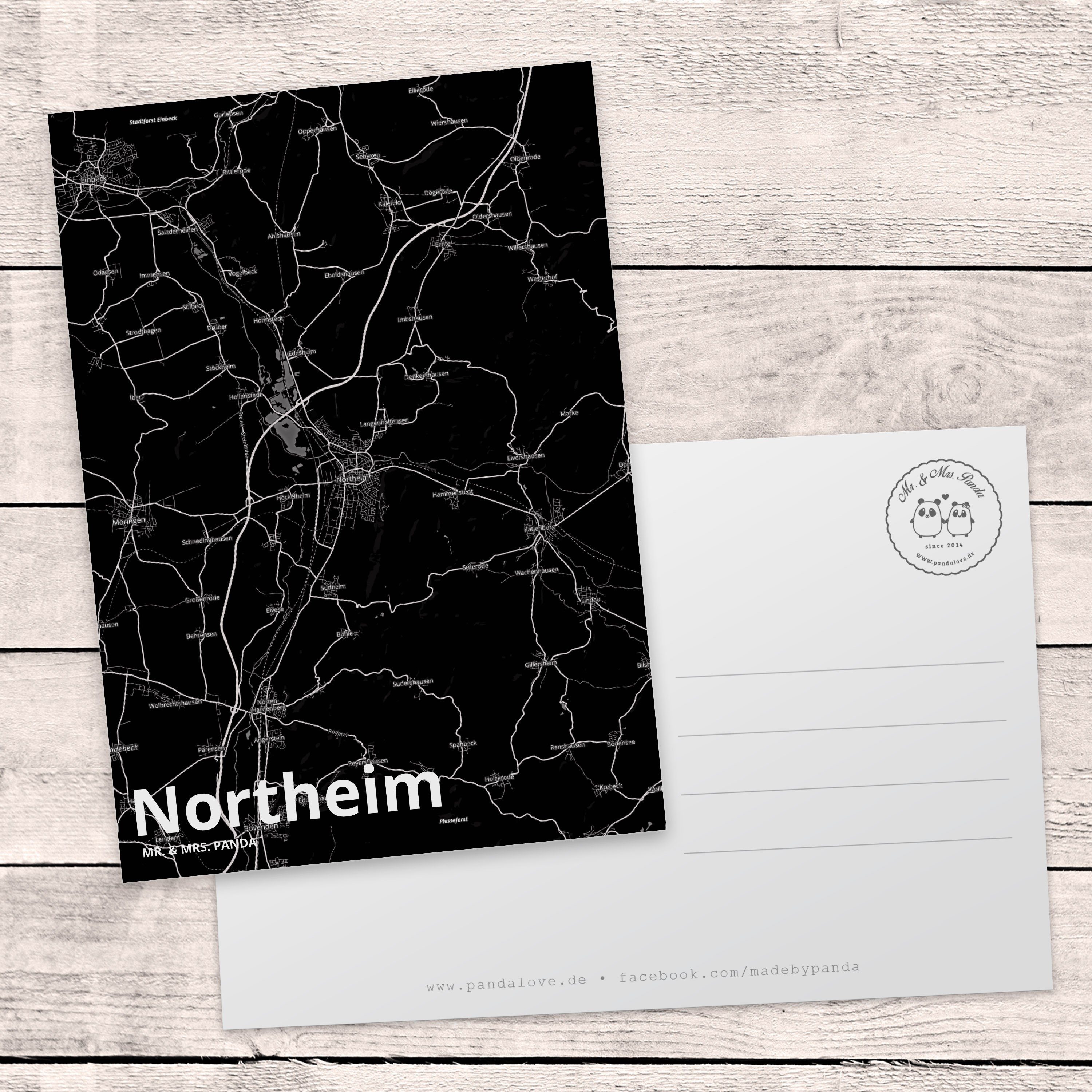 & Stadt Karte - Mrs. Postkarte Stadt Northeim Panda Landkarte Dorf Map Geschenk, Mr. Stadtplan,