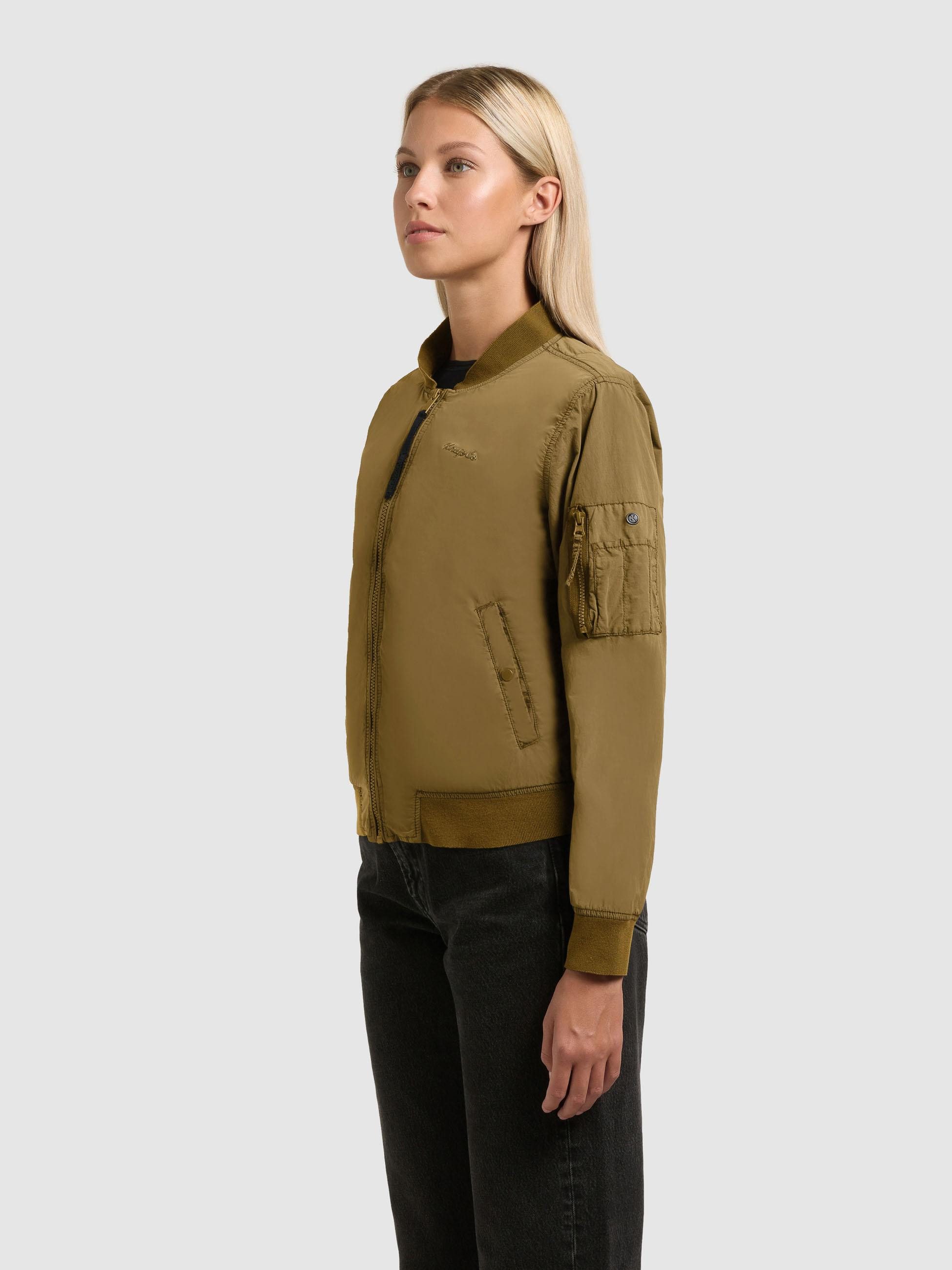 khujo Bomberjacke Denz Matte Damen Übergangsjacke mit Bündchen