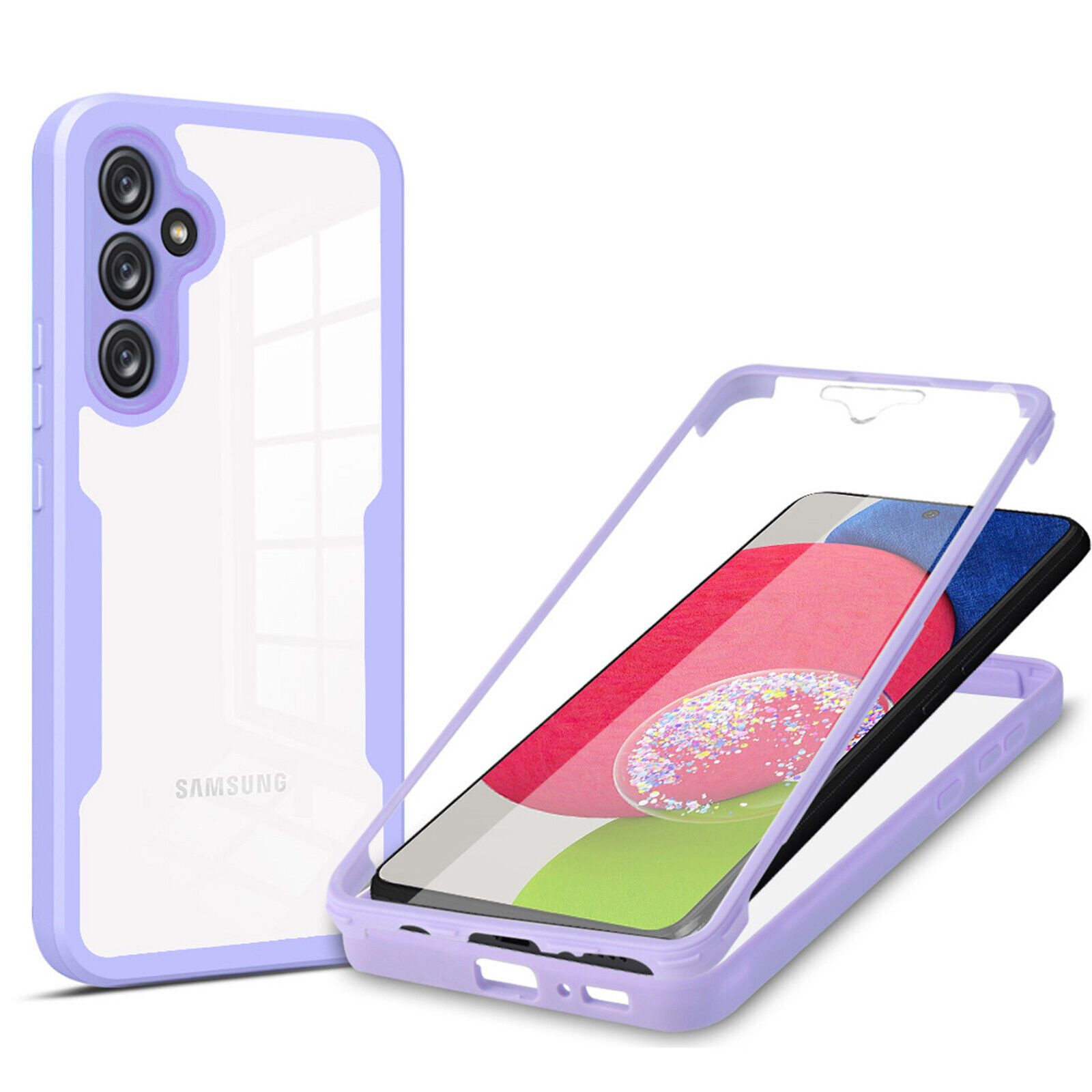 betterfon Handyhülle für Samsung Galaxy A54 5G TPU Schutzcase, 2-teiliges 360 Grad Case mit Rundumschutz und Displayschutz