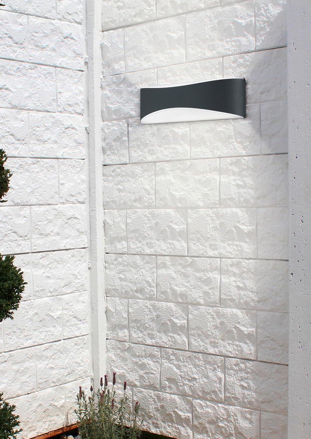 lightling LED Außen-Wandleuchte Kosta, LED fest integriert, Warmweiß, Up and down Beleuchtung, IP65 Outdoor