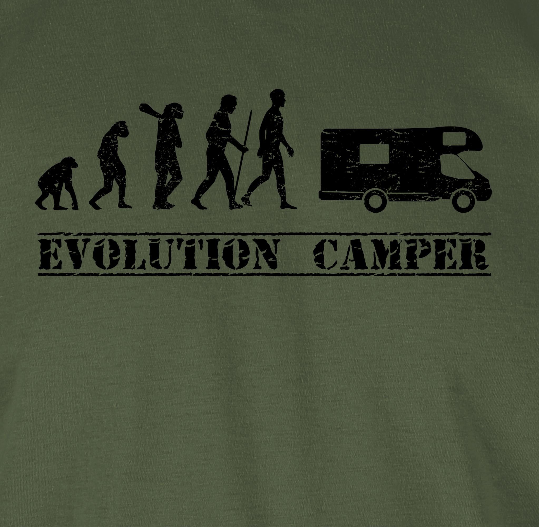 Grün Evolution Outfit T-Shirt Shirtracer 02 Evolution Army Camper