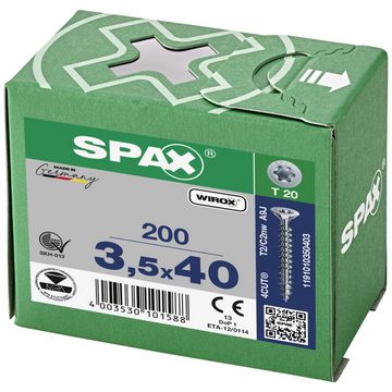 SPAX Schraube SPAX 1191010350403 Holzschraube 3.5 mm 40 mm T-STAR plus Stahl WIR
