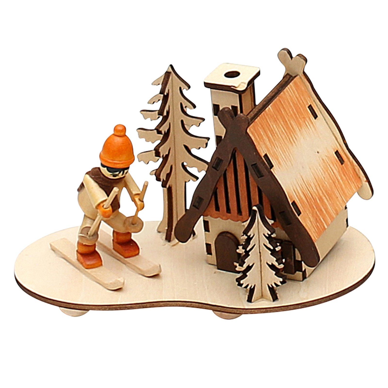 Stück Holz Winterfigur, Räuchermännchen SIGRO 1 St) Räucherhaus (1