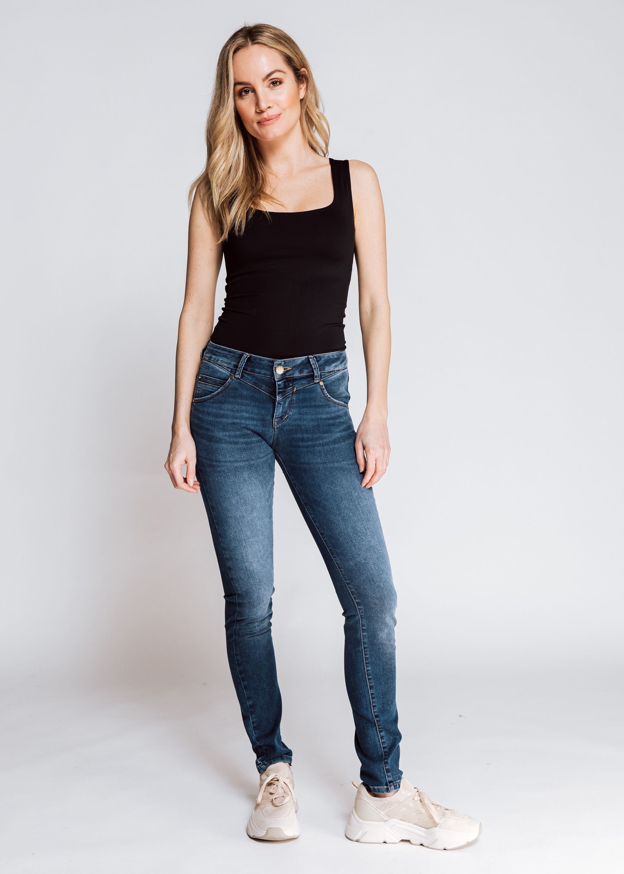 Skinny DONDI Zhrill Blue angenehmer Tragekomfort Jeans Skinny-fit-Jeans