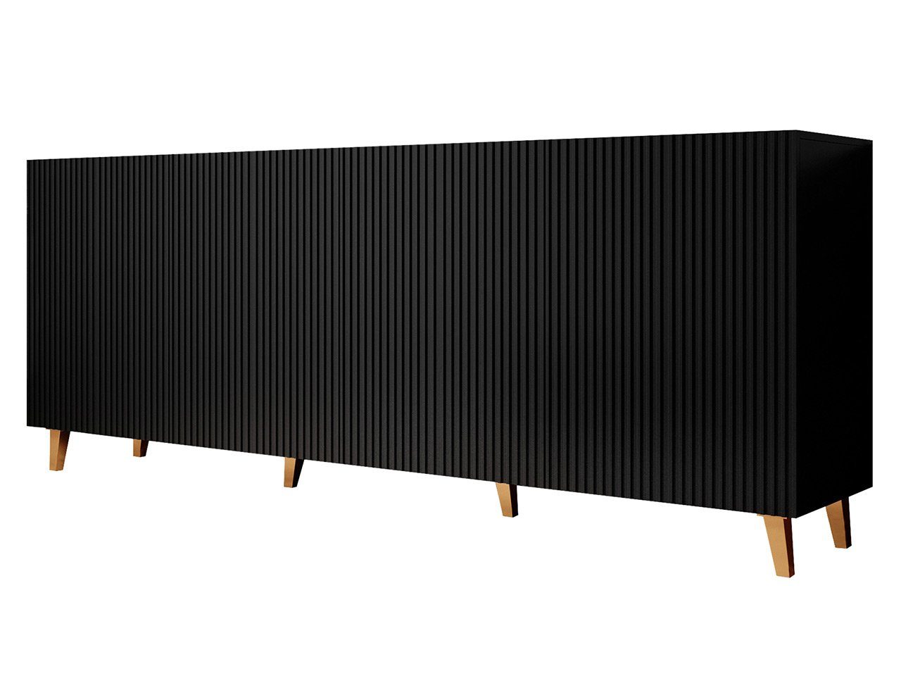 MIRJAN24 Kommode Pafos 200 (mit 4 Türen), 201x42x83 cm, Fronten gefräst
