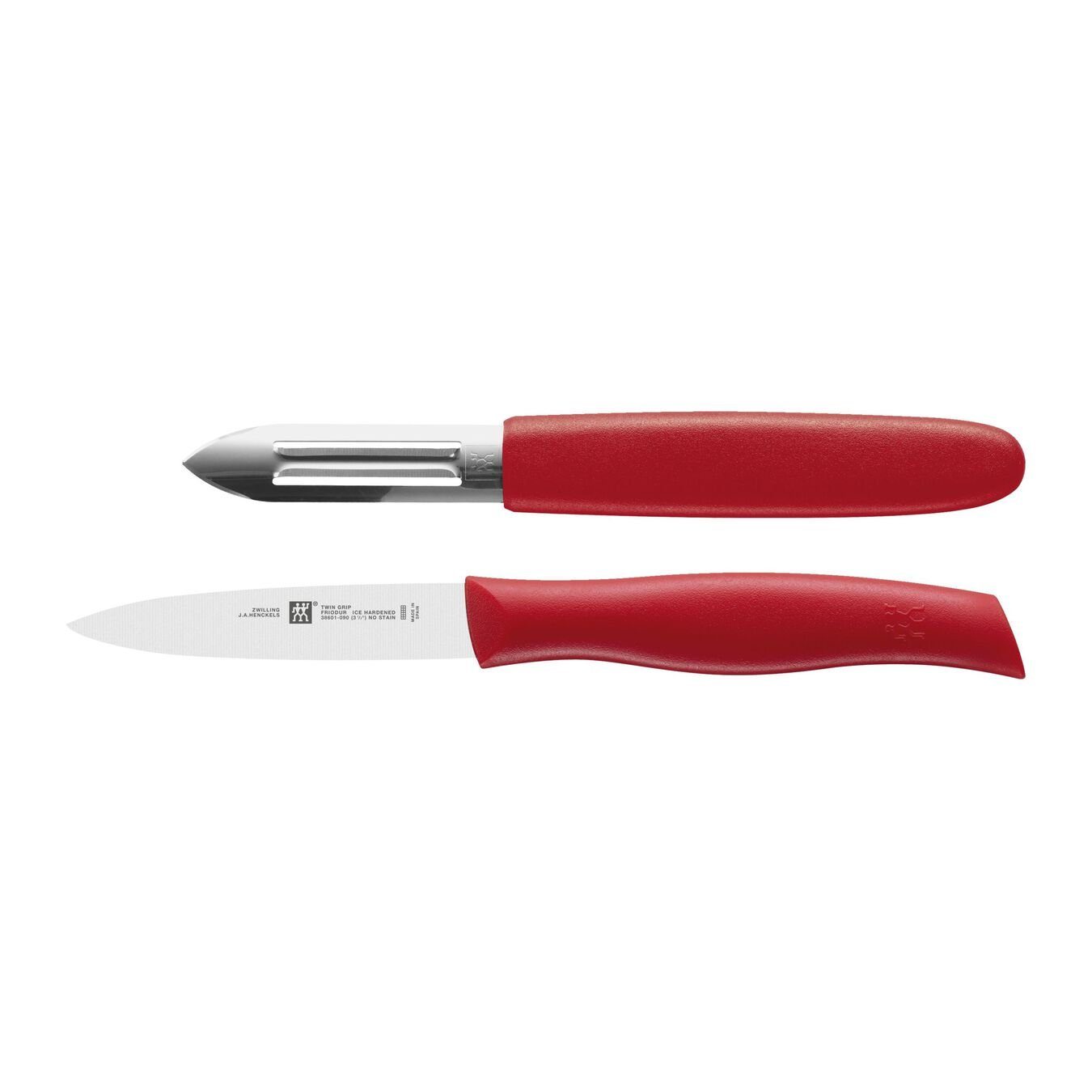 XS 2-tlg, Edelstahl Messerset ZWILLING TWIN Rot Messer-Set (2-tlg) GRIP Zwilling