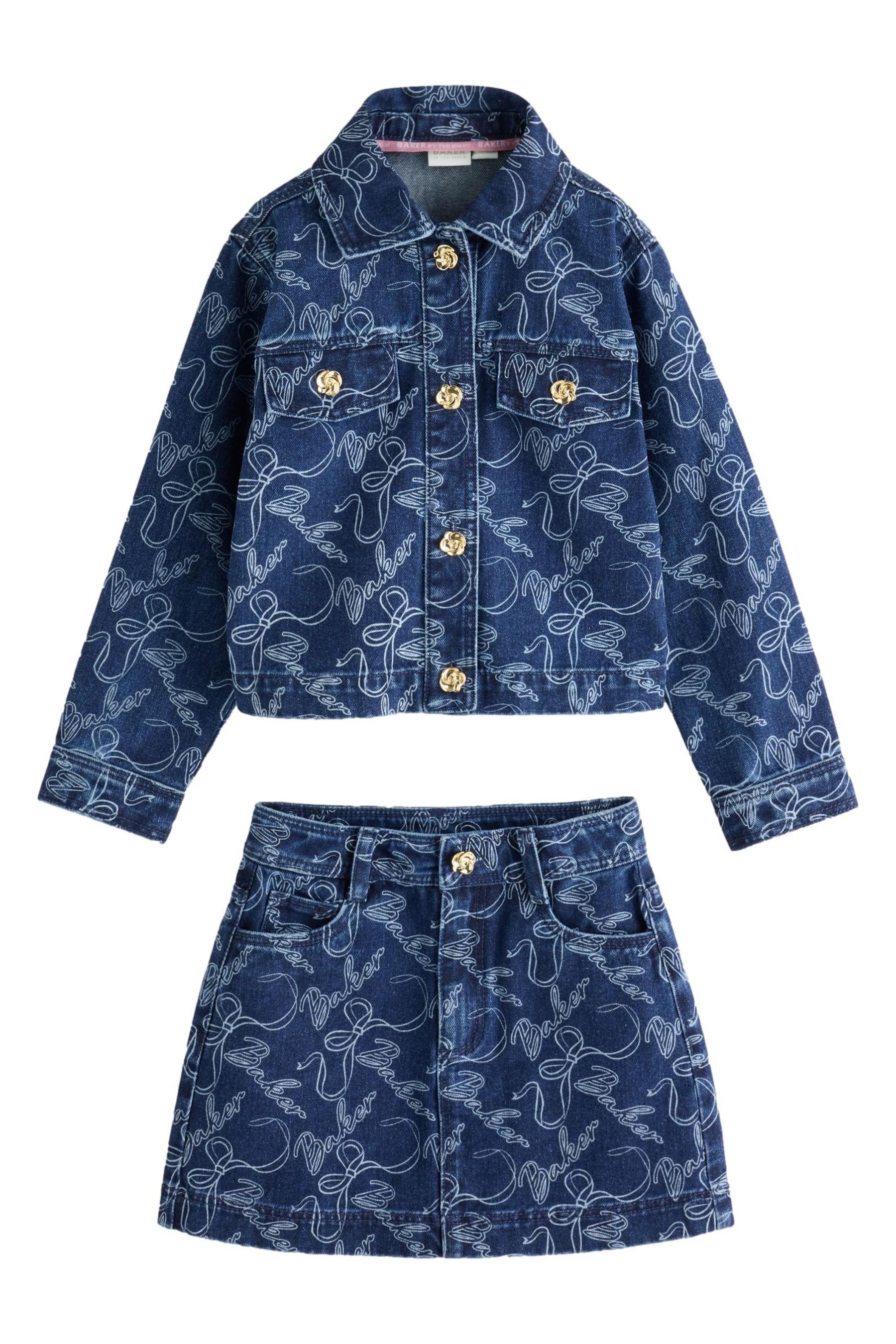 Baker by Ted Baker Top & Rock Baker by Ted Baker Jeansjacke mit Monogramm und (2-tlg)