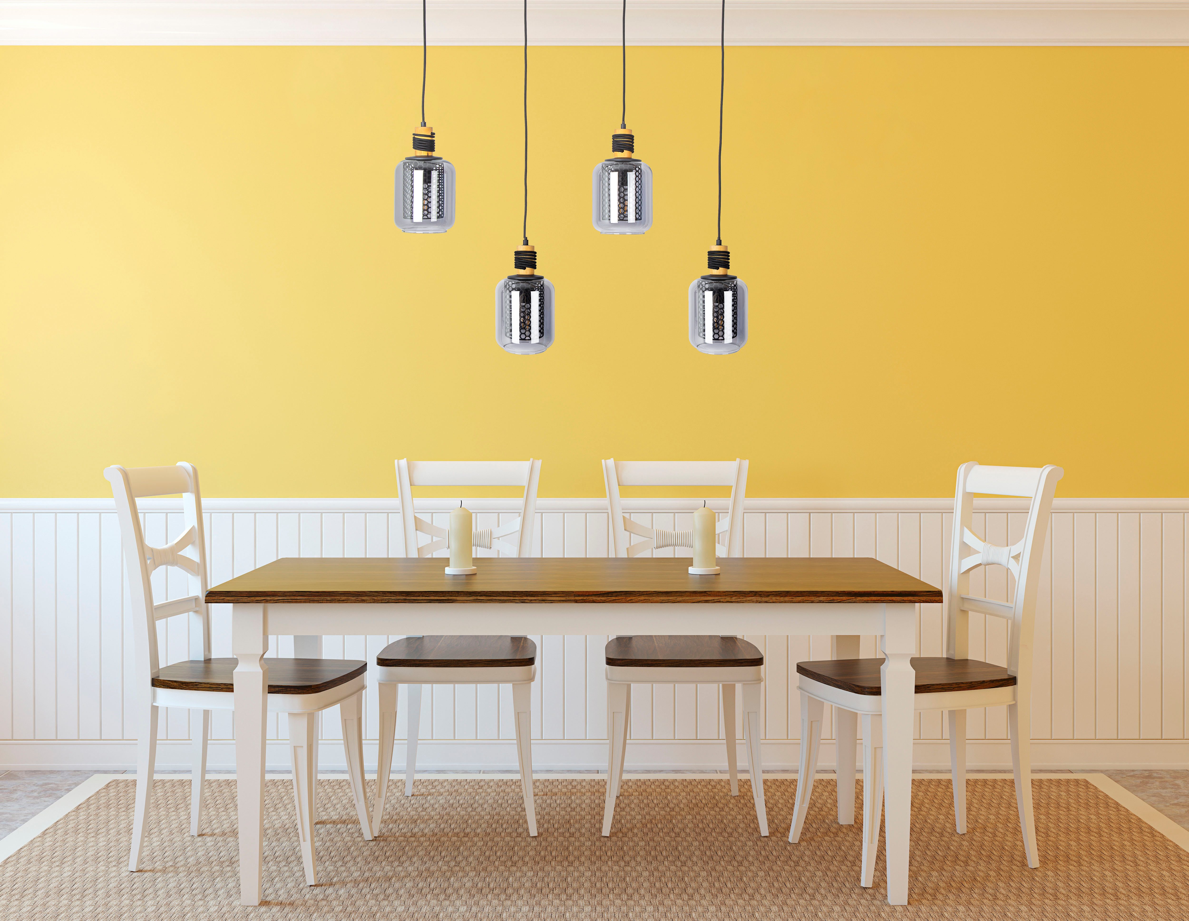 NOWA Hängeleuchte ANDO, ohne Leuchtmittel, Pendelleuchte, Hängelampe, Glas, Esstisch, Wohnbereich