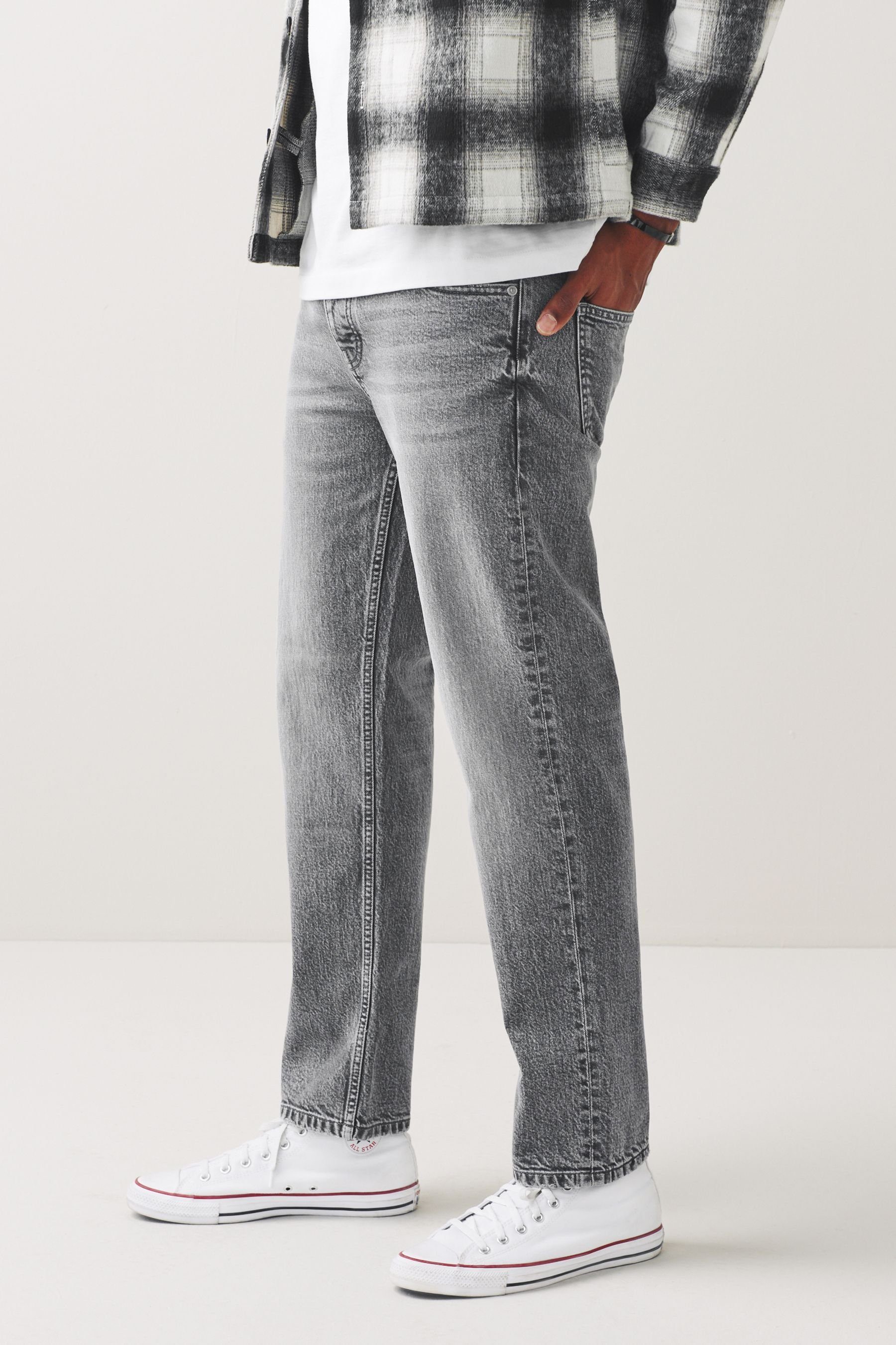 Grey Next Straight-Jeans (1-tlg)